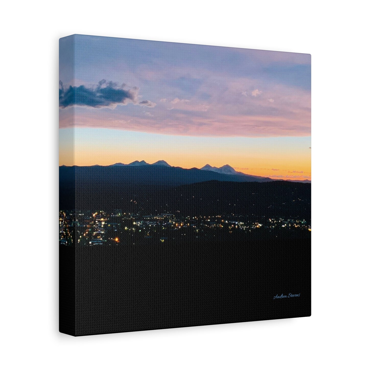 Serene Mountain Landscape Canvas Print - 1.25" Stretched Wall Art