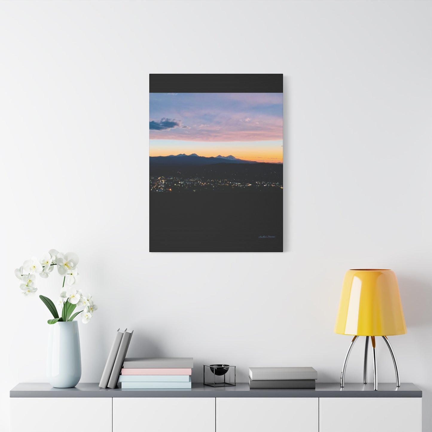 Serene Mountain Landscape Canvas Print - 1.25" Stretched Wall Art