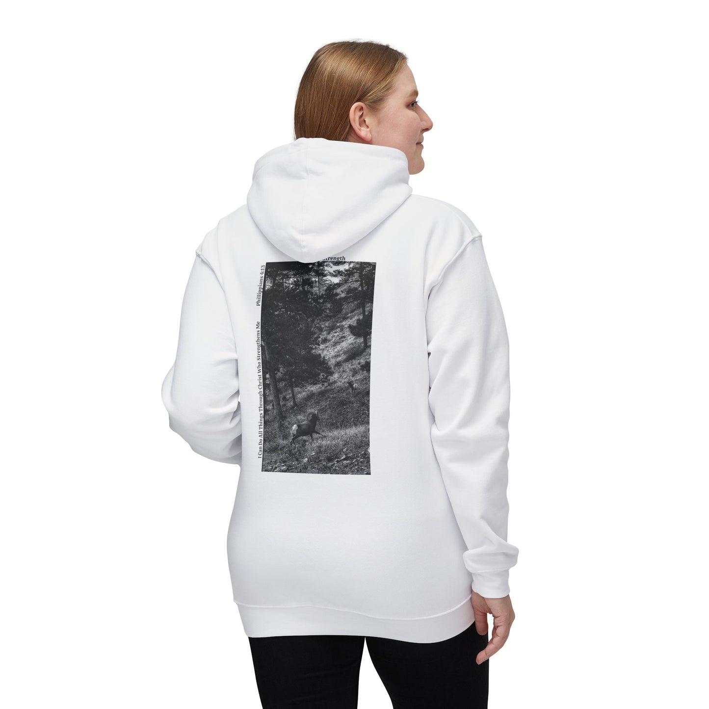 Unisex Hooded Sweatshirt - The Narrow Co Nature Inspired Design,  Photos taken by the owner of The Narrow co and Cosy co Andrea Stevens