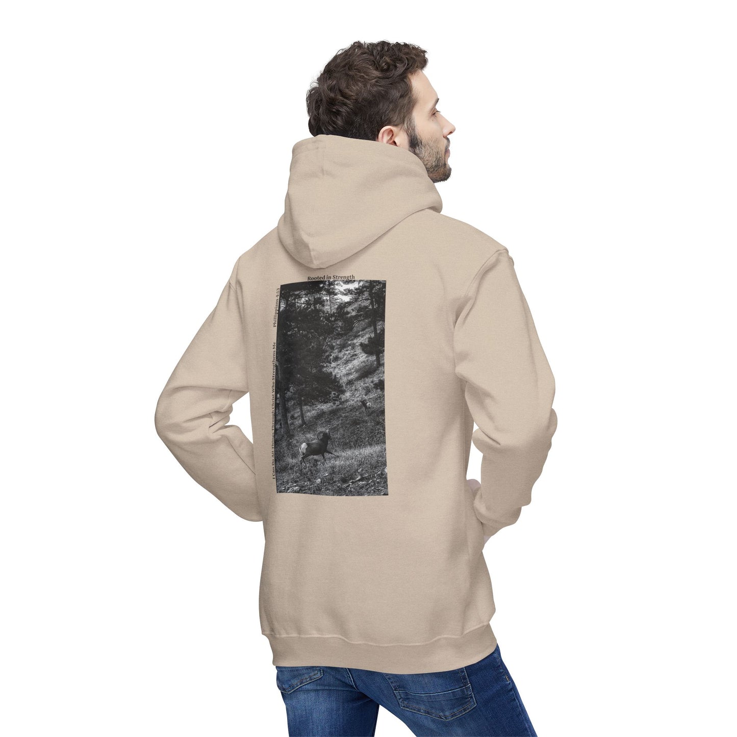 Unisex Hooded Sweatshirt - The Narrow Co Nature Inspired Design,  Photos taken by the owner of The Narrow co and Cosy co Andrea Stevens