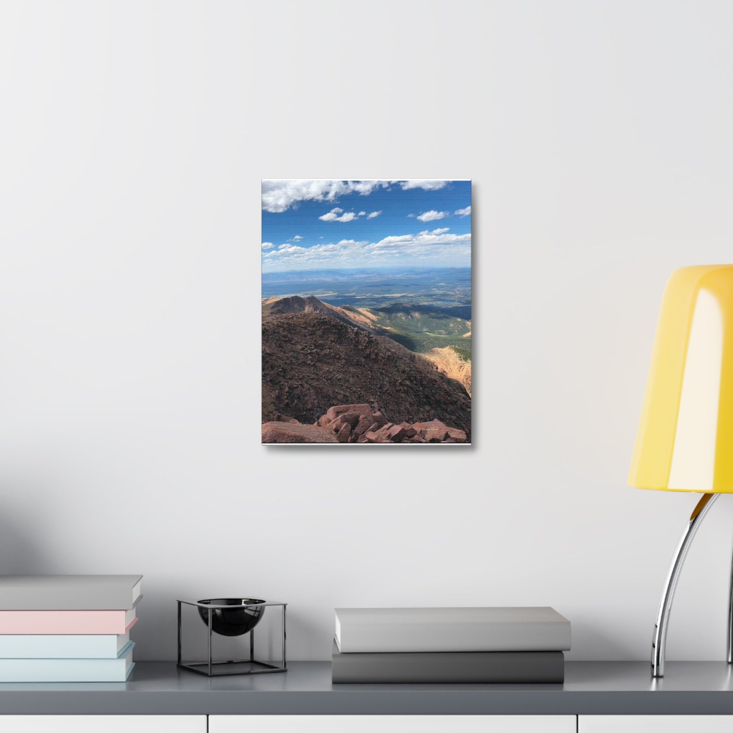 Pikes Peak in Colorado Mountain Landscape Stretched Canvas Print – Nature Wall Art