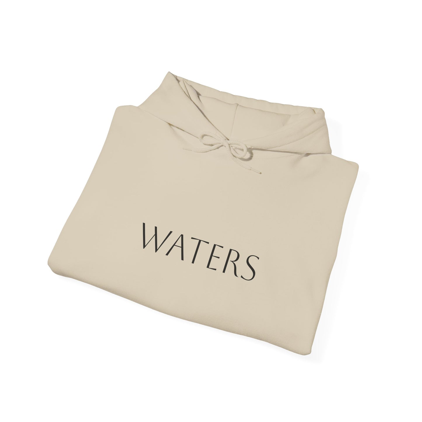 Minimalist Hoodie with 'WATERS' Text - Unisex Heavy Blend™