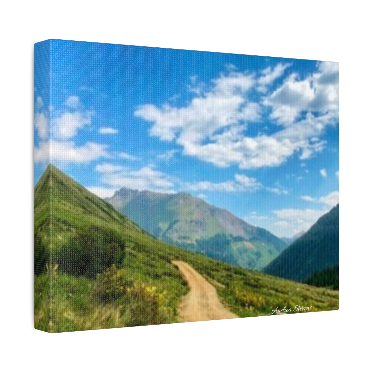 Colorado Scenic Inspirational Stretched Canvas - Mountain Off Roading Path Artwork by Andrea Stevens