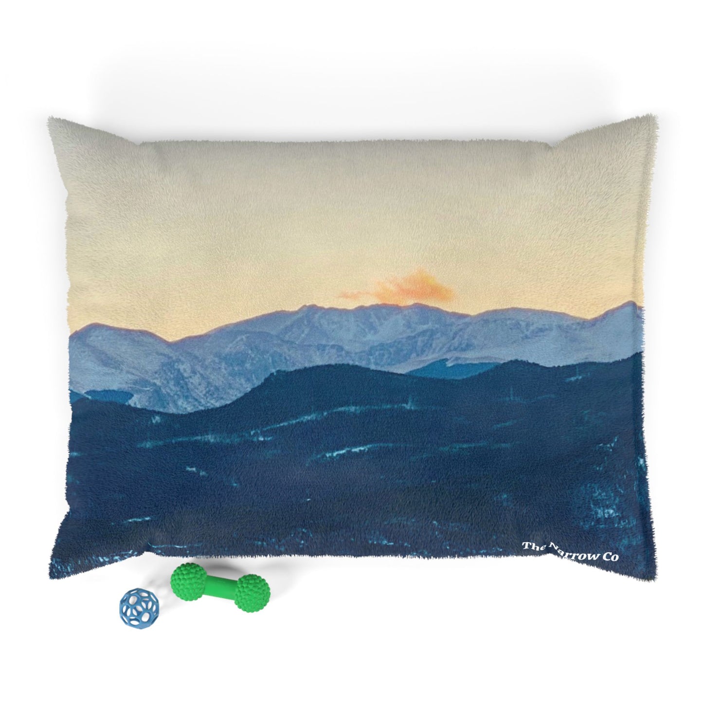 Cozy Mountain Pet Bed with Scenic Design, Dog Bed, Cat Bed, Pet Pillow, Unique Animal Gift, Outdoor Decor