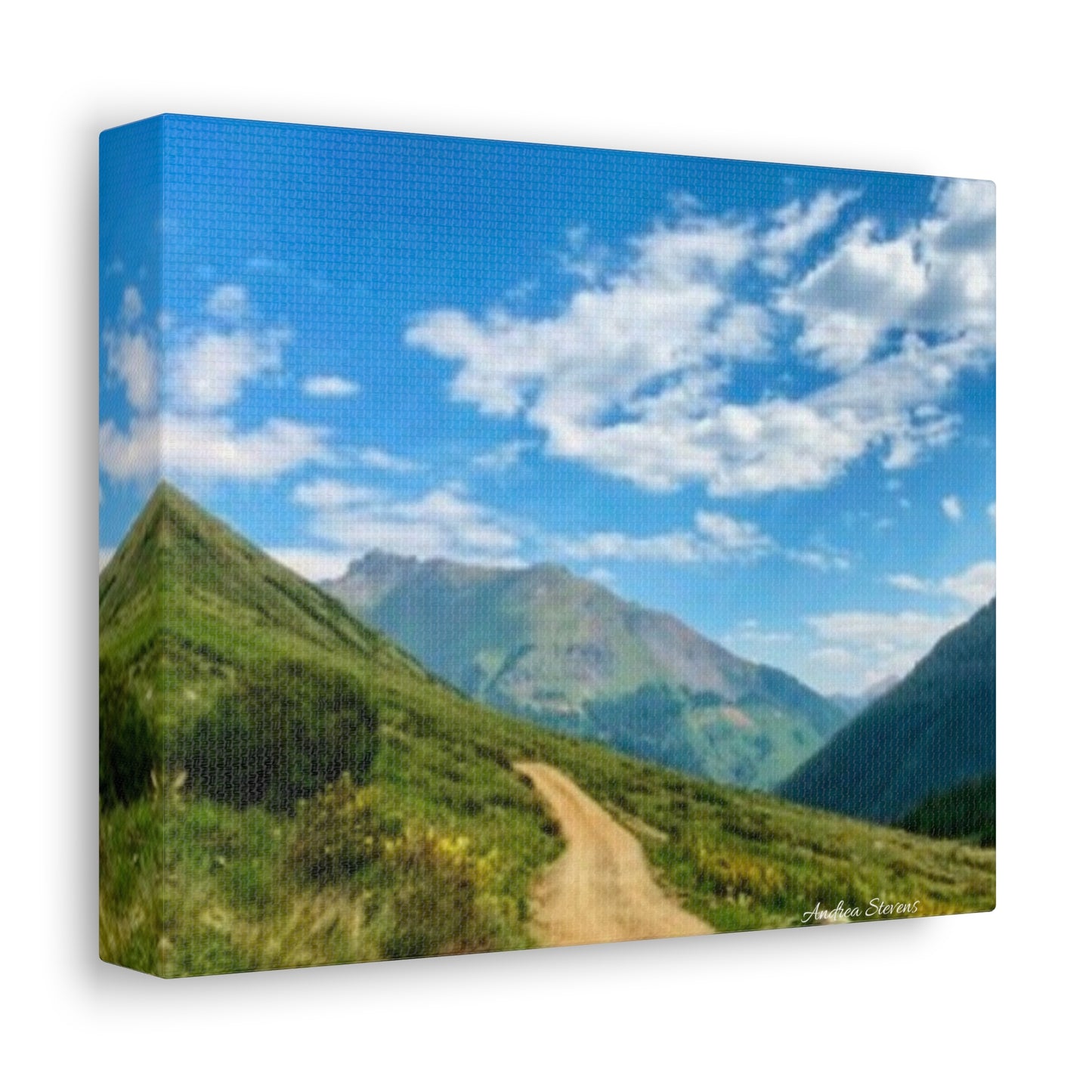 Colorado Scenic Inspirational Stretched Canvas - Mountain Off Roading Path Artwork by Andrea Stevens