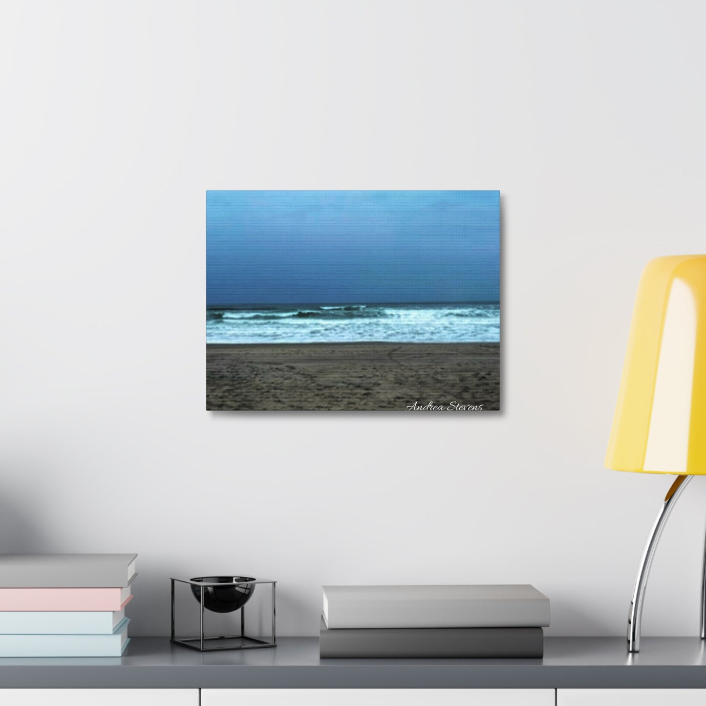 Neskowin Oregon Ocean Wave Stretched Canvas Art - Coastal Beach Wall Decor by Andrea Stevens