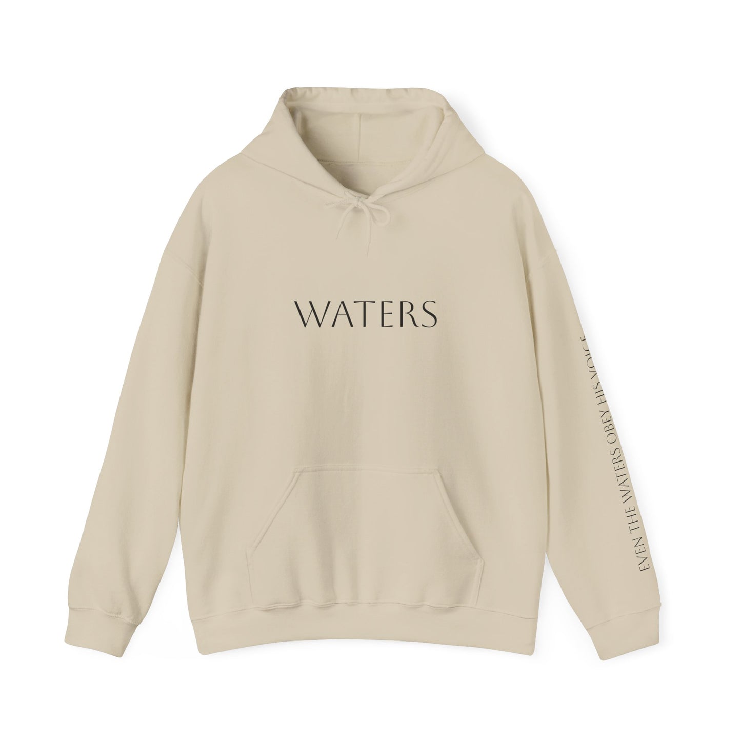 Minimalist Hoodie with 'WATERS' Text - Unisex Heavy Blend™