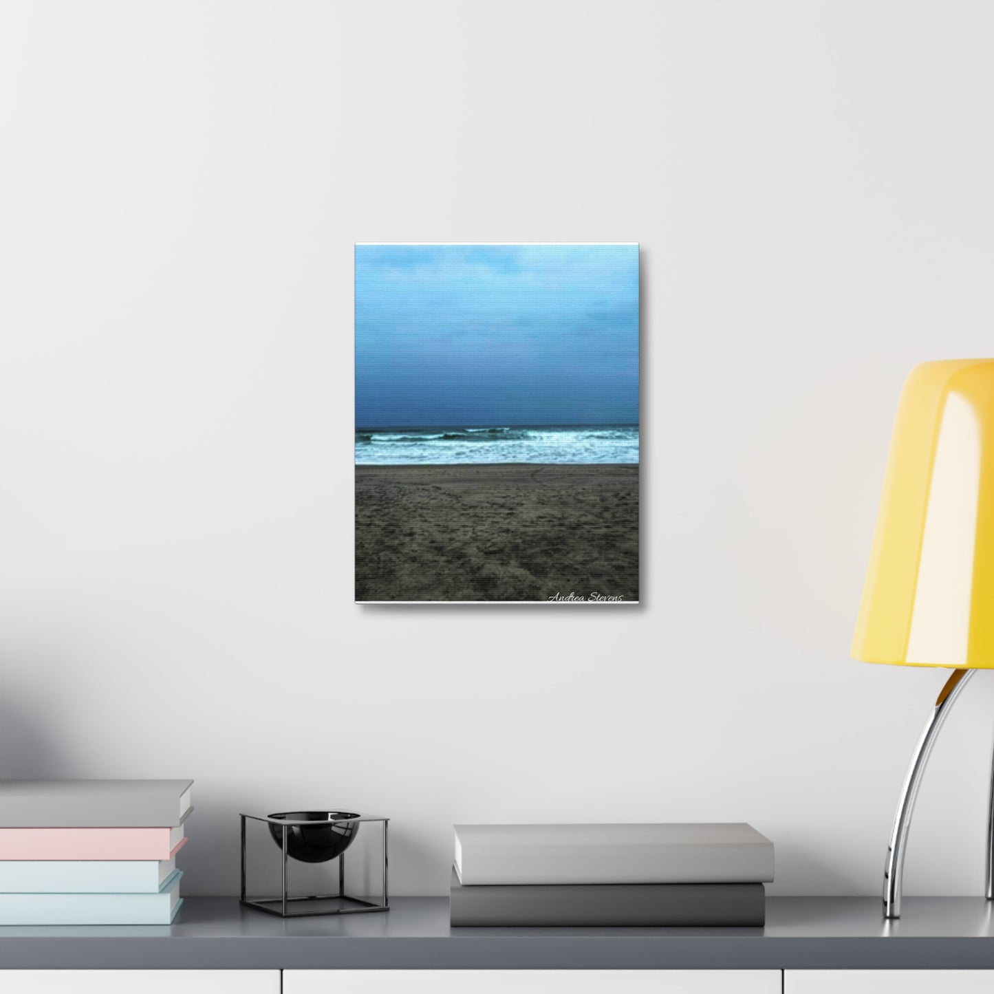 Neskowin Oregon Ocean Wave Stretched Canvas Art - Coastal Beach Wall Decor by Andrea Stevens