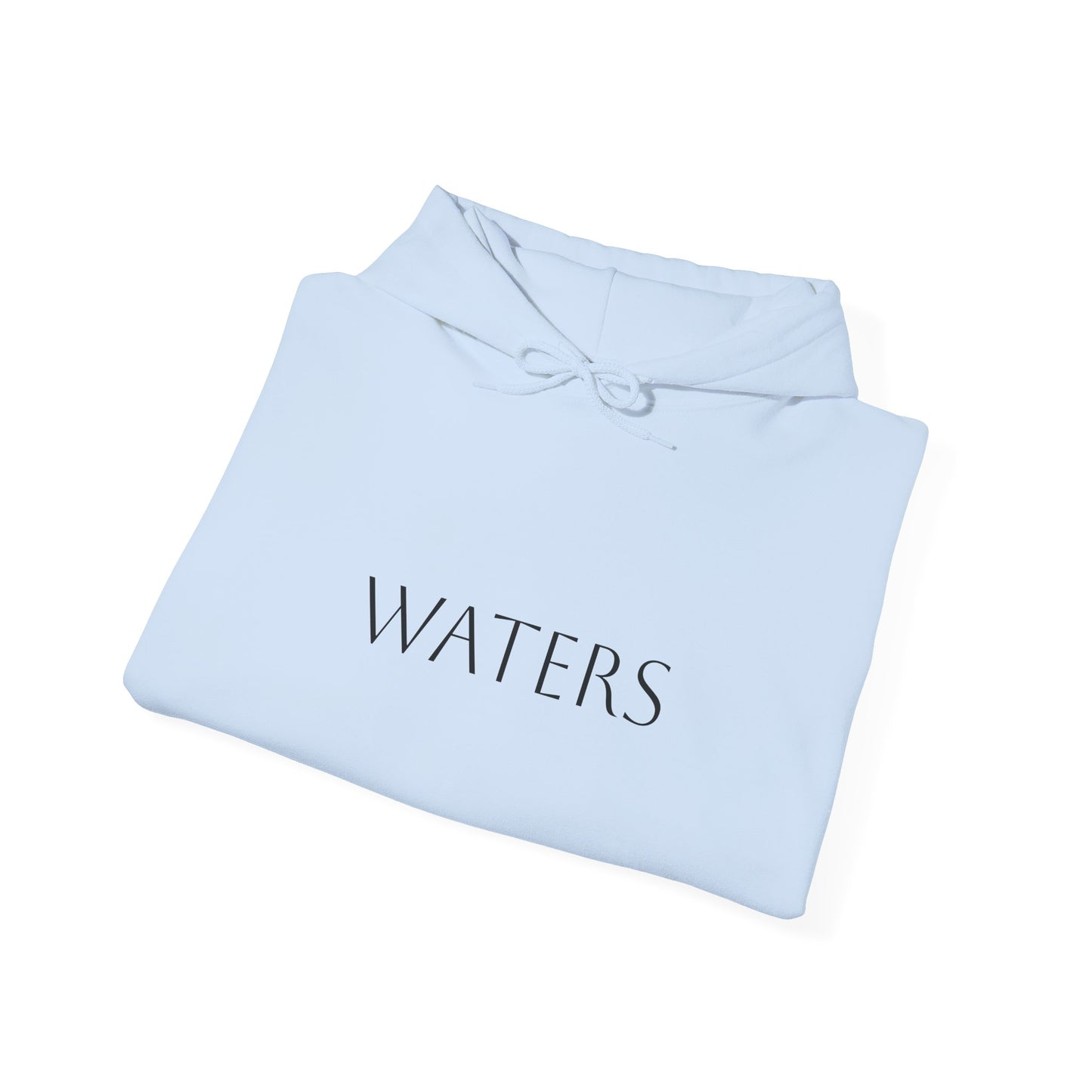 Minimalist Hoodie with 'WATERS' Text - Unisex Heavy Blend™