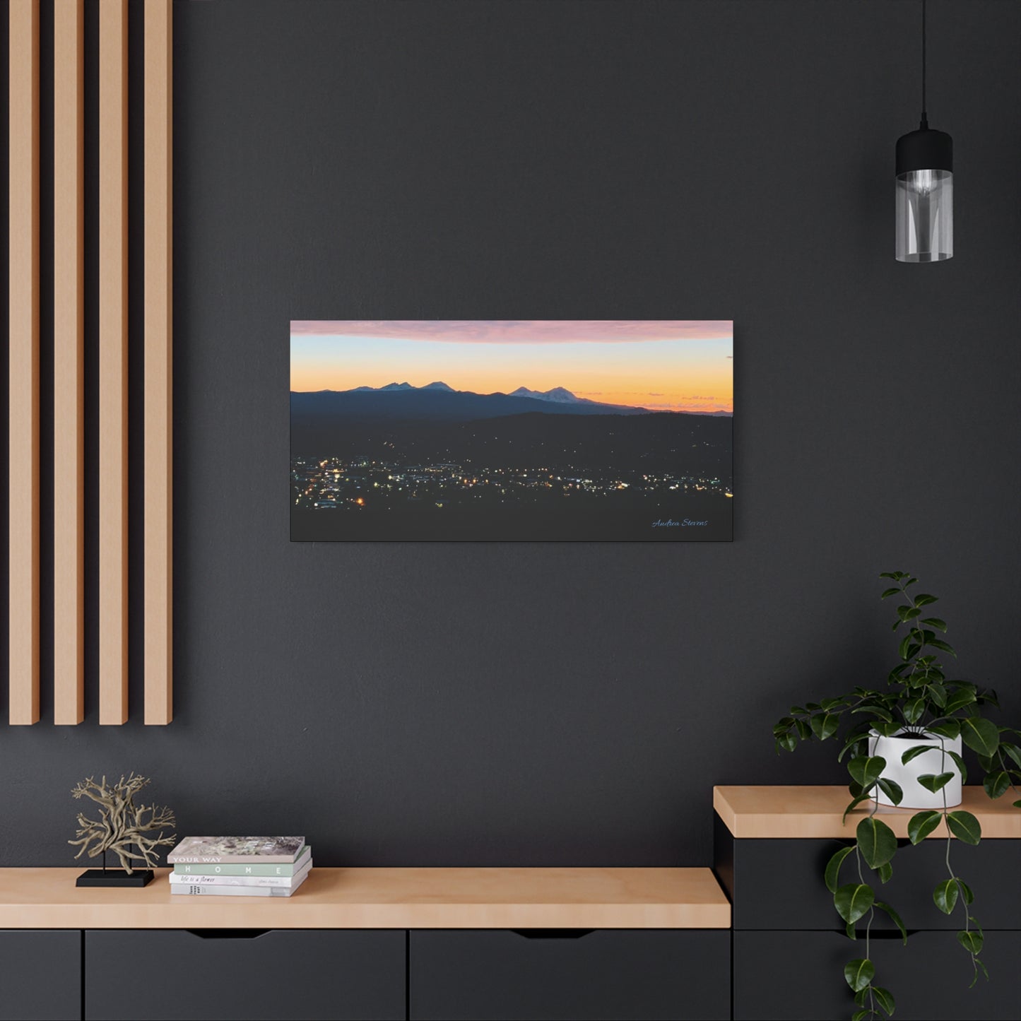Serene Mountain Landscape Canvas Print - 1.25" Stretched Wall Art
