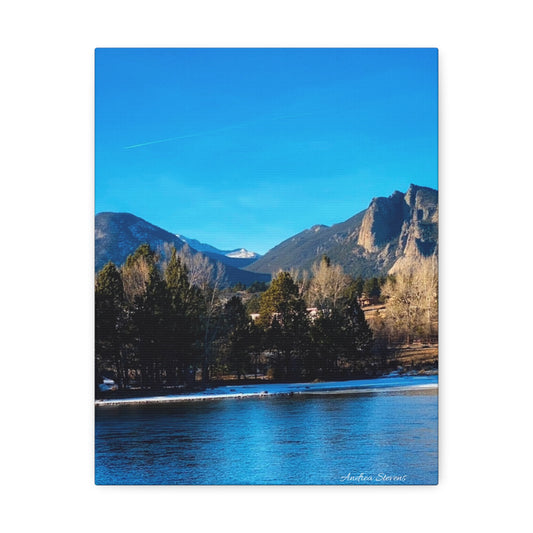 Estes Park Colorado Mountain Landscape Stretched Canvas | Nature Wall Art for Home Decor by Andrea Stevens