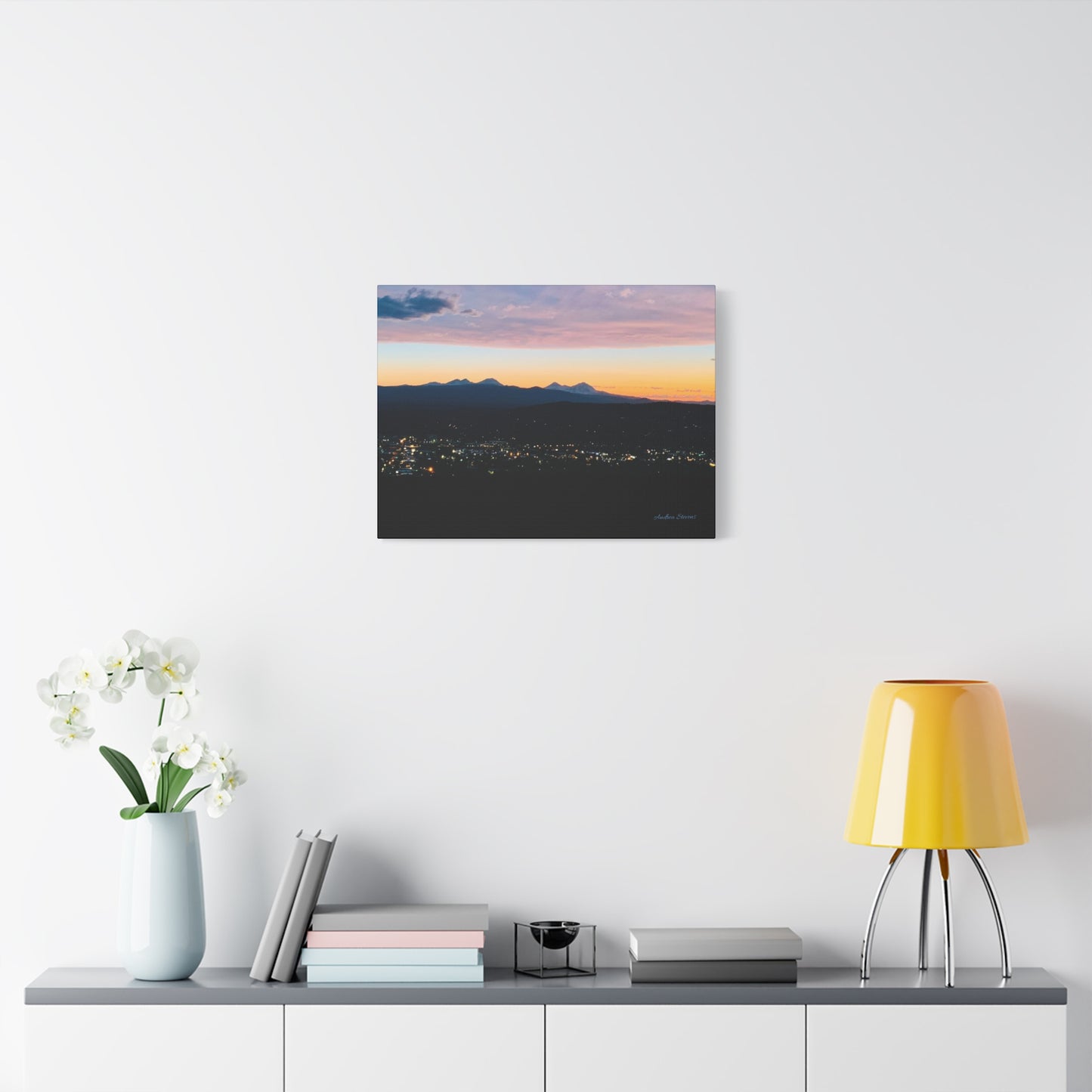 Serene Mountain Landscape Canvas Print - 1.25" Stretched Wall Art