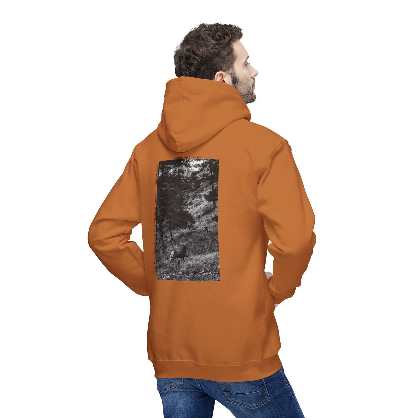 Unisex Hooded Sweatshirt - The Narrow Co Nature Inspired Design,  Photos taken by the owner of The Narrow co and Cosy co Andrea Stevens