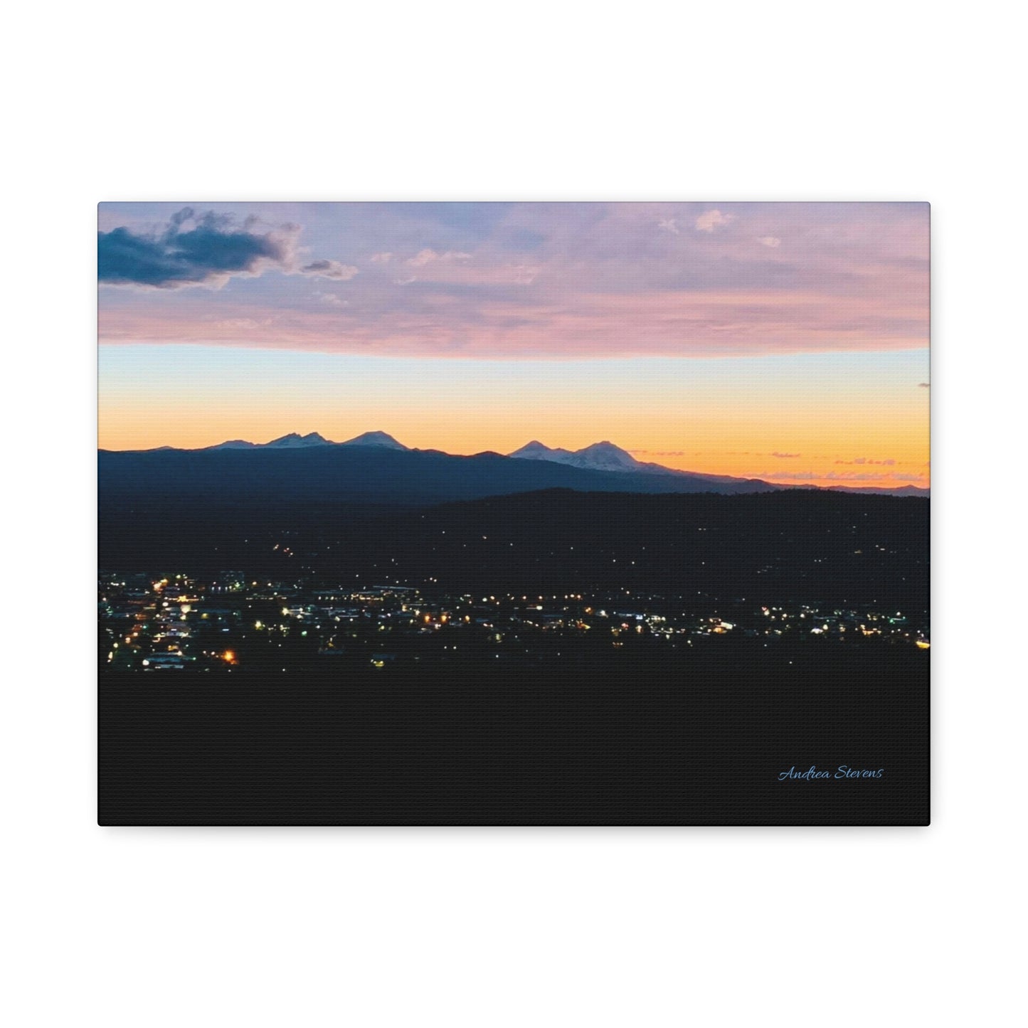 Serene Mountain Landscape Canvas Print - 1.25" Stretched Wall Art