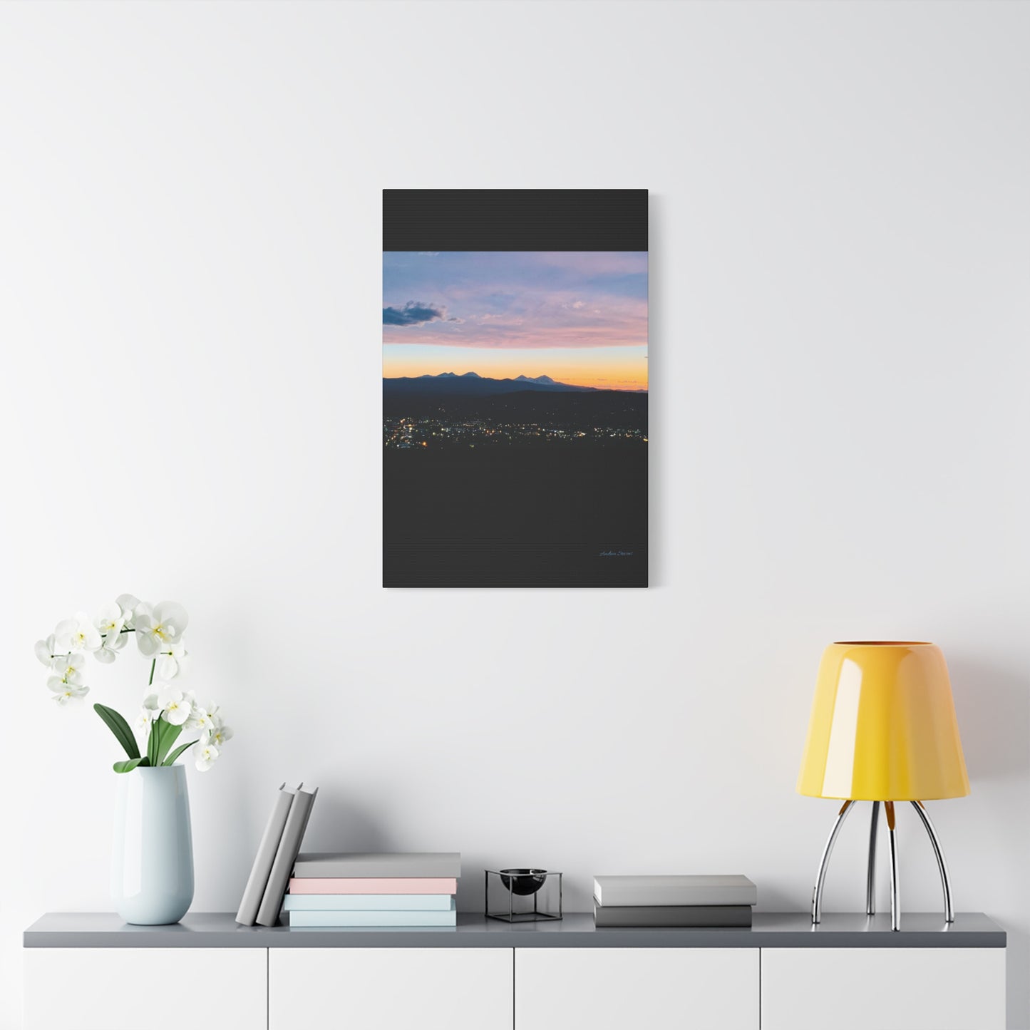 Serene Mountain Landscape Canvas Print - 1.25" Stretched Wall Art