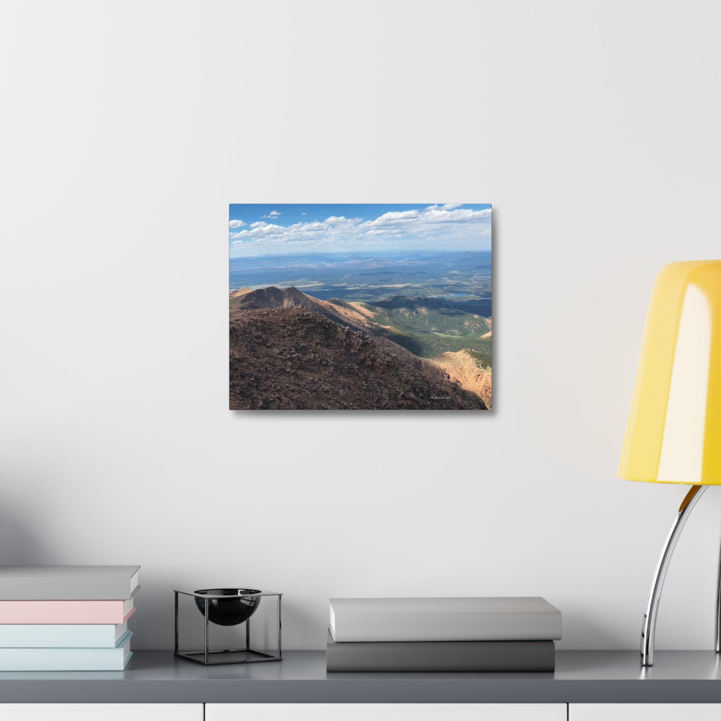 Pikes Peak in Colorado Mountain Landscape Stretched Canvas Print – Nature Wall Art