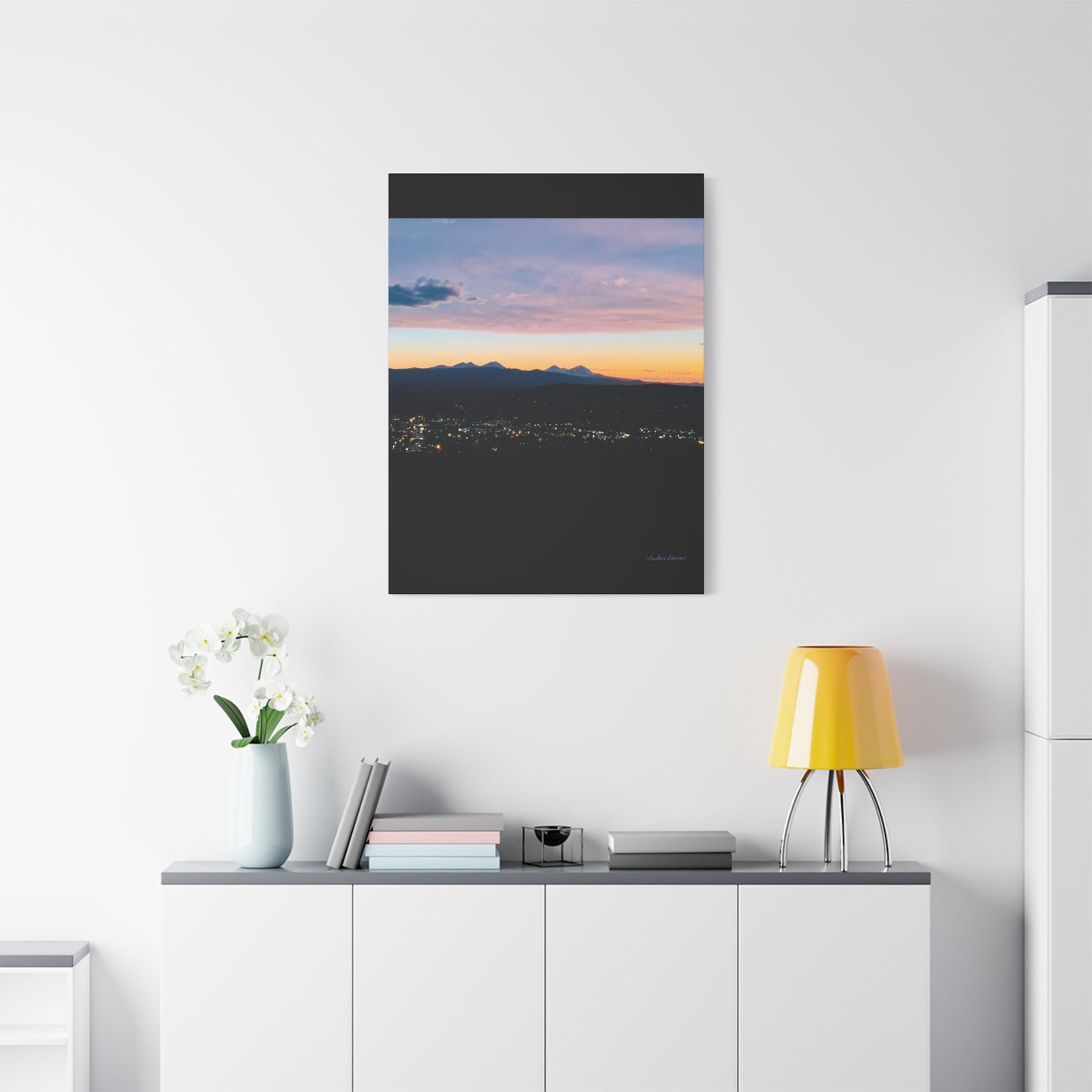 Serene Mountain Landscape Canvas Print - 1.25" Stretched Wall Art