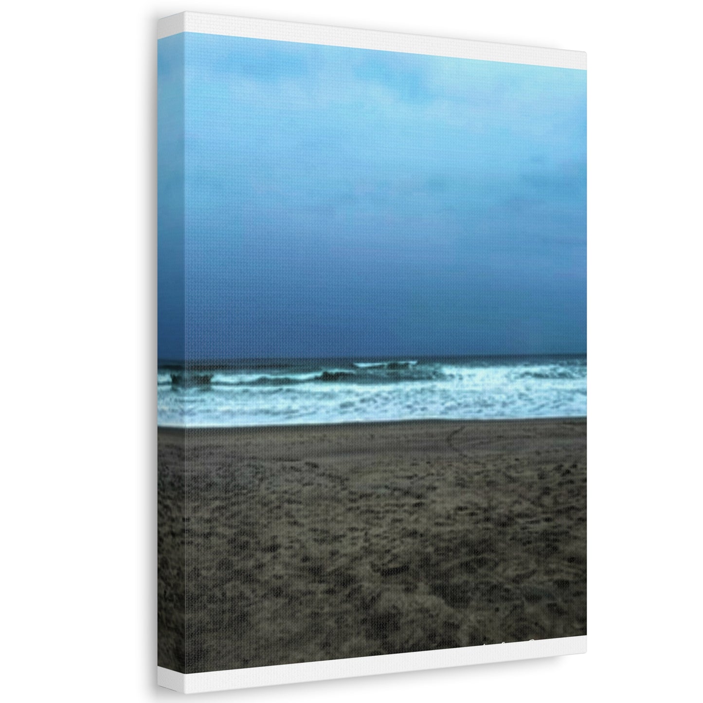 Neskowin Oregon Ocean Wave Stretched Canvas Art - Coastal Beach Wall Decor by Andrea Stevens