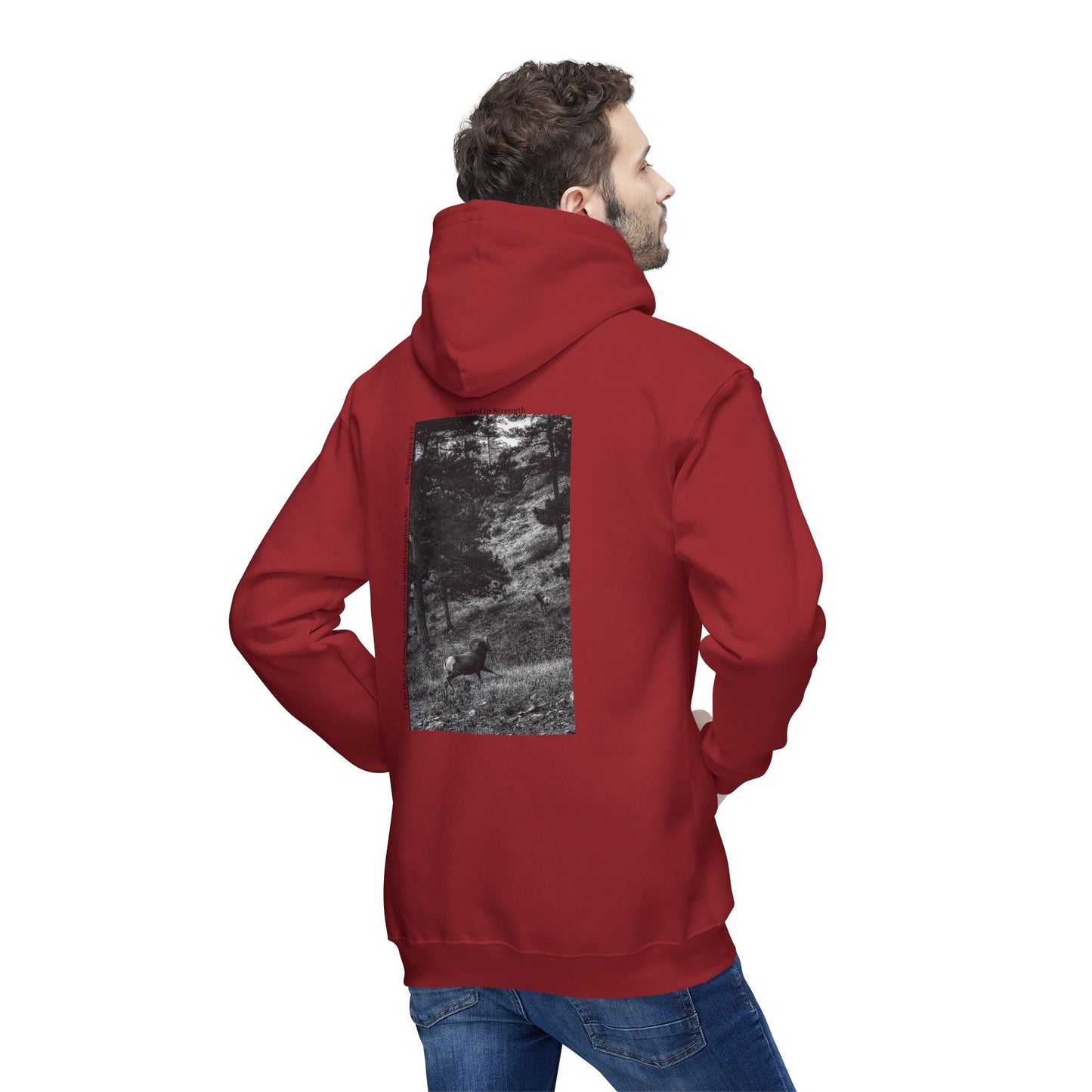 Unisex Hooded Sweatshirt - The Narrow Co Nature Inspired Design,  Photos taken by the owner of The Narrow co and Cosy co Andrea Stevens