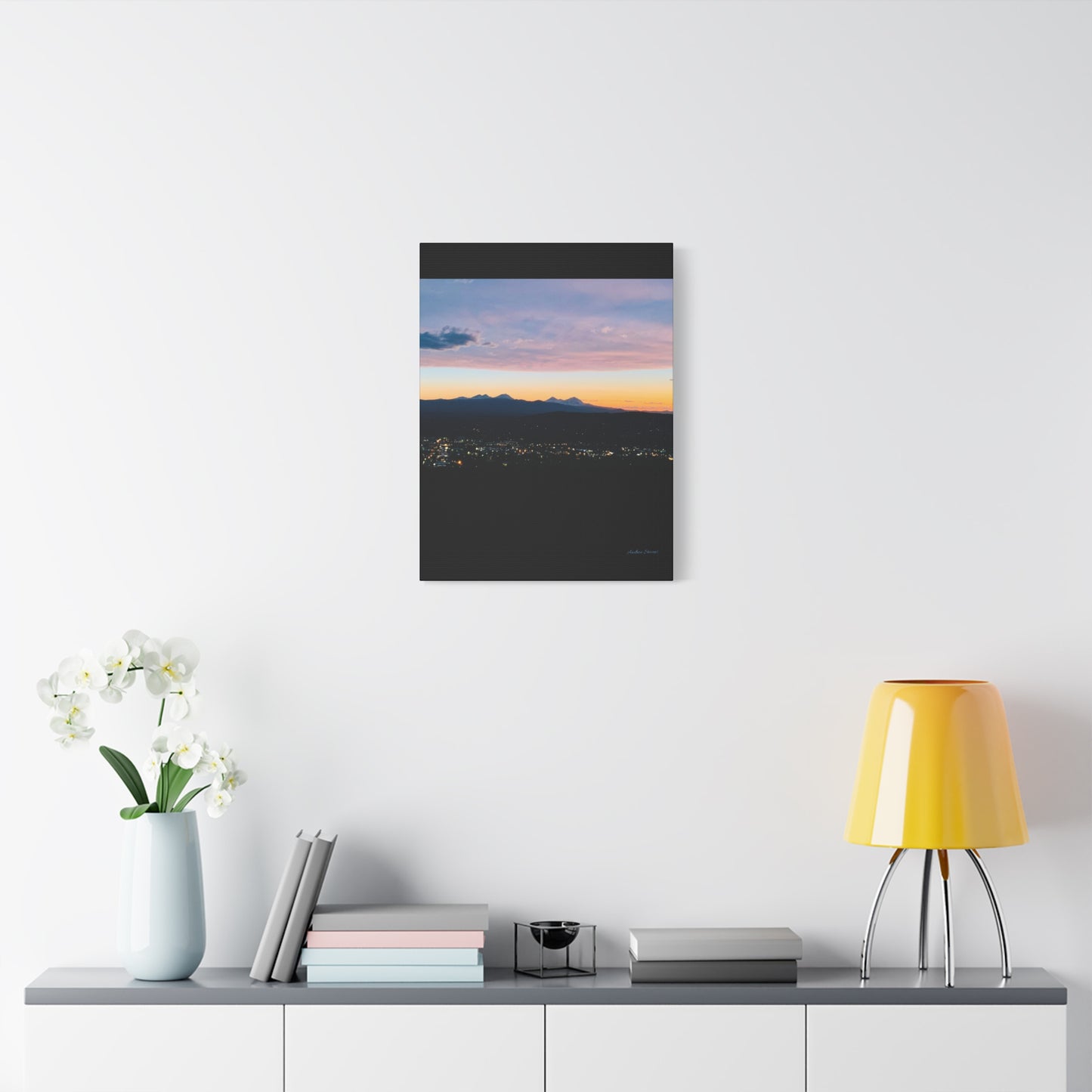 Serene Mountain Landscape Canvas Print - 1.25" Stretched Wall Art