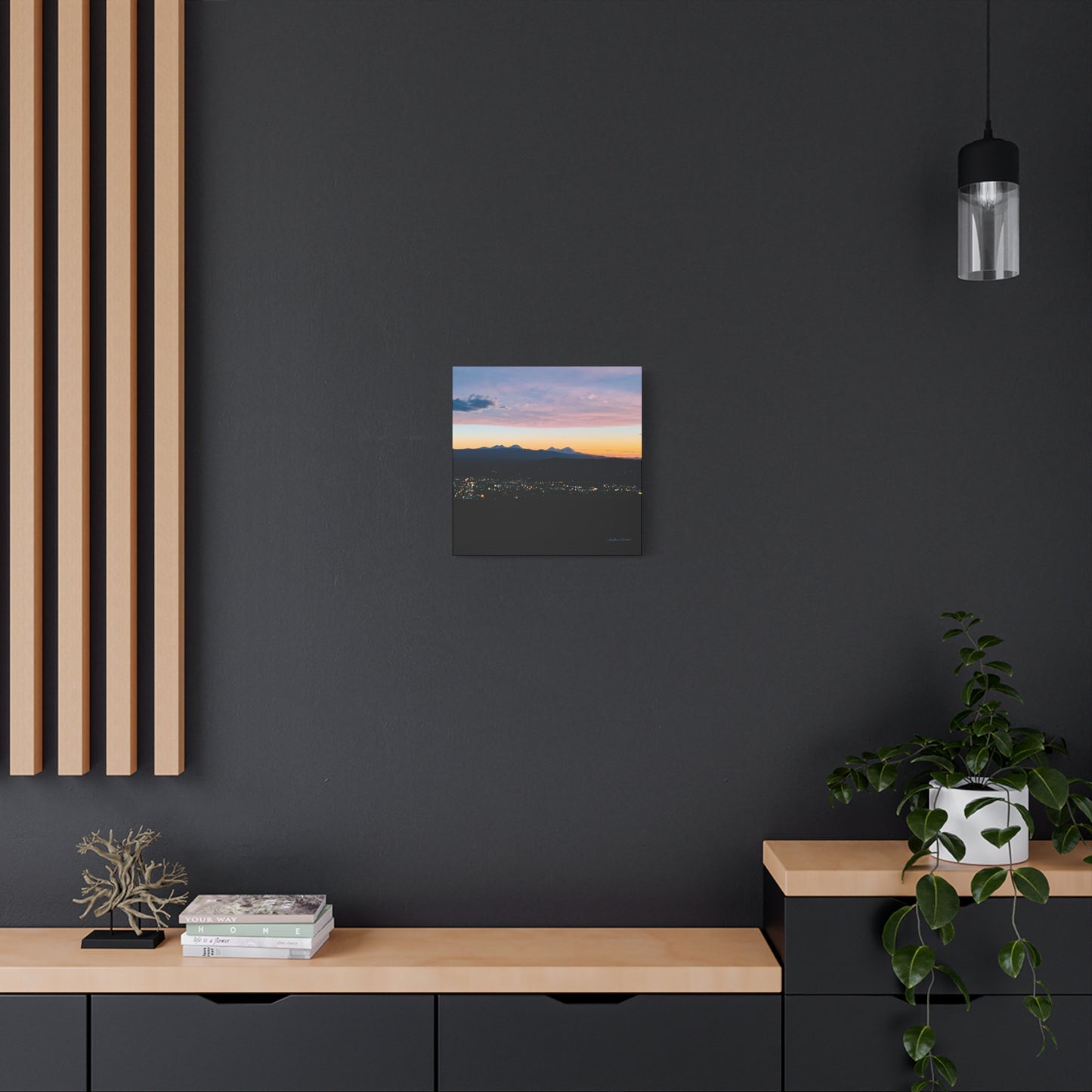 Serene Mountain Landscape Canvas Print - 1.25" Stretched Wall Art