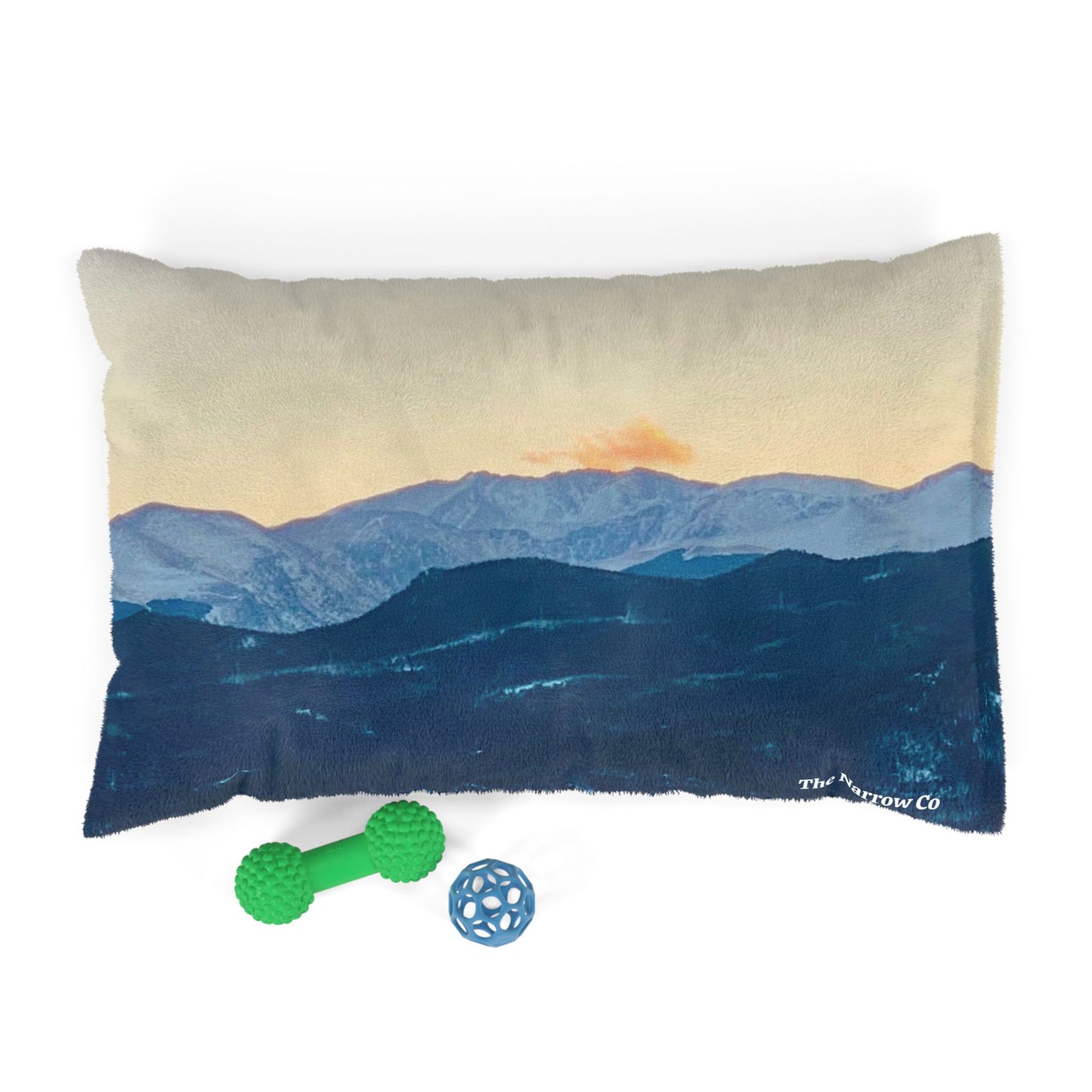 Cozy Mountain Pet Bed with Scenic Design, Dog Bed, Cat Bed, Pet Pillow, Unique Animal Gift, Outdoor Decor