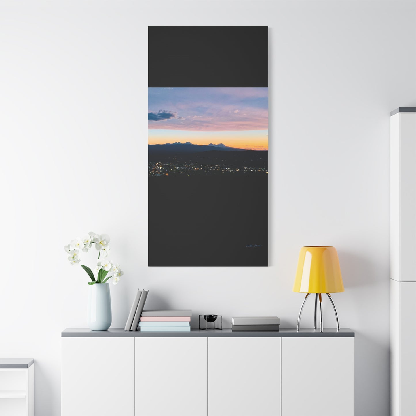 Serene Mountain Landscape Canvas Print - 1.25" Stretched Wall Art