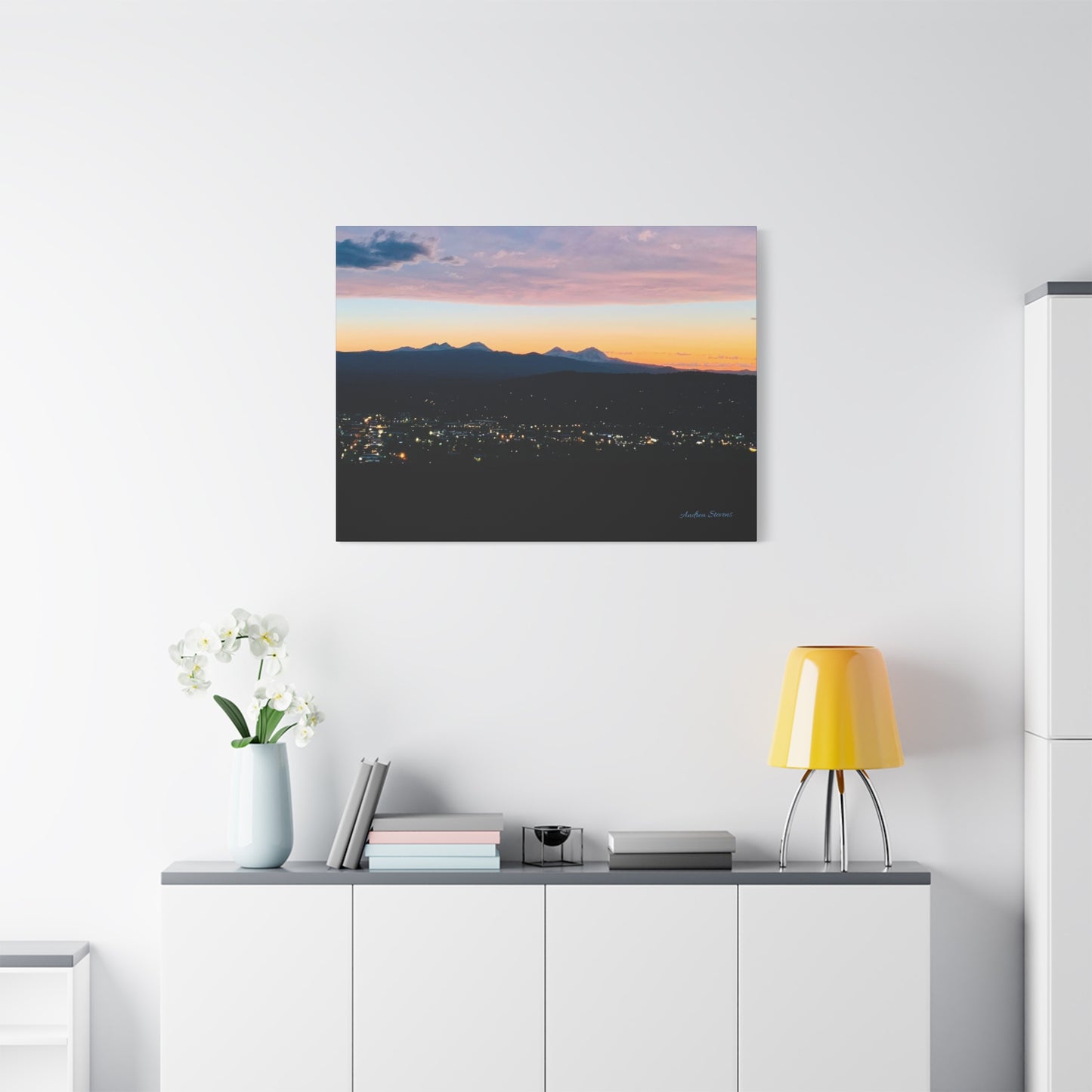 Serene Mountain Landscape Canvas Print - 1.25" Stretched Wall Art