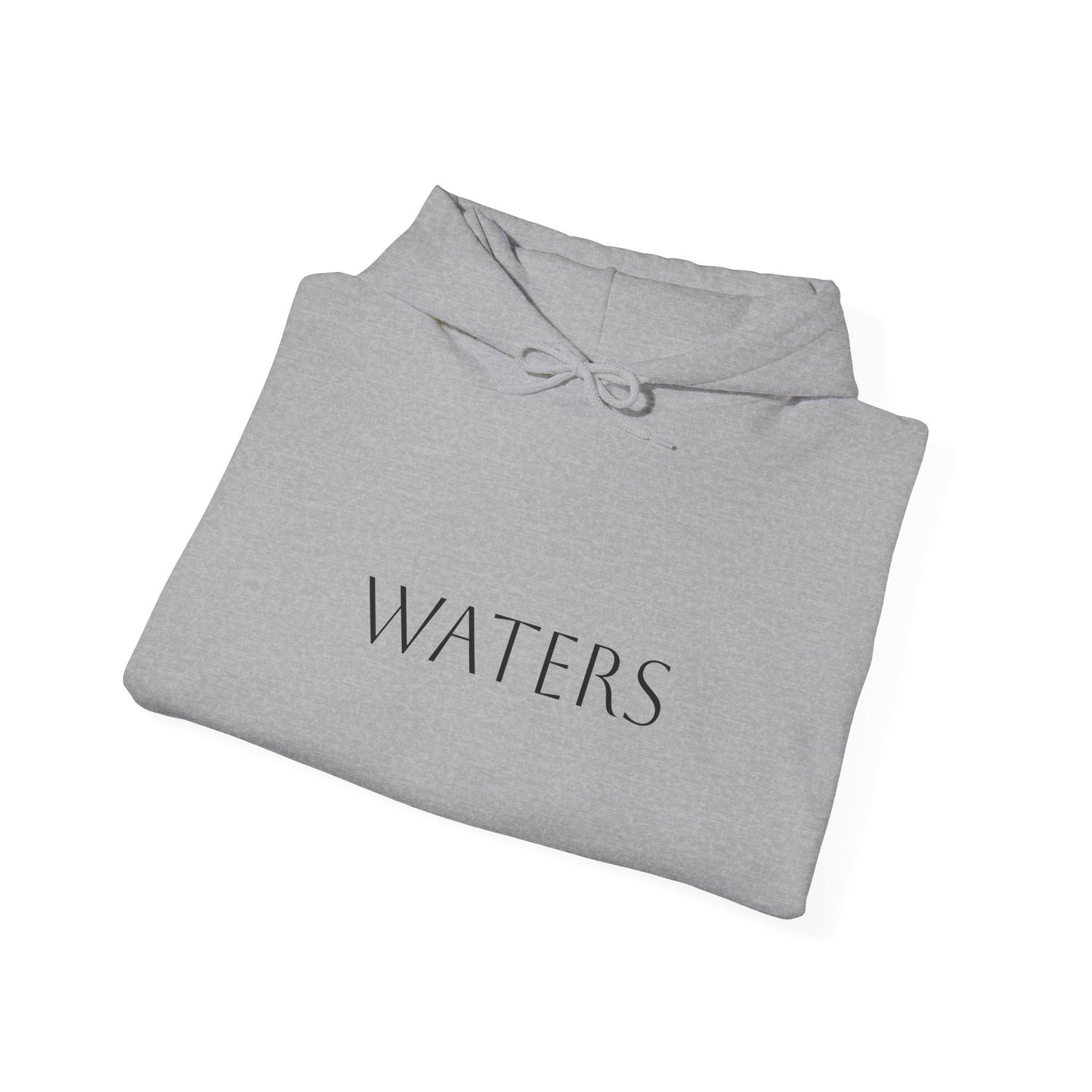 Minimalist Hoodie with 'WATERS' Text - Unisex Heavy Blend™