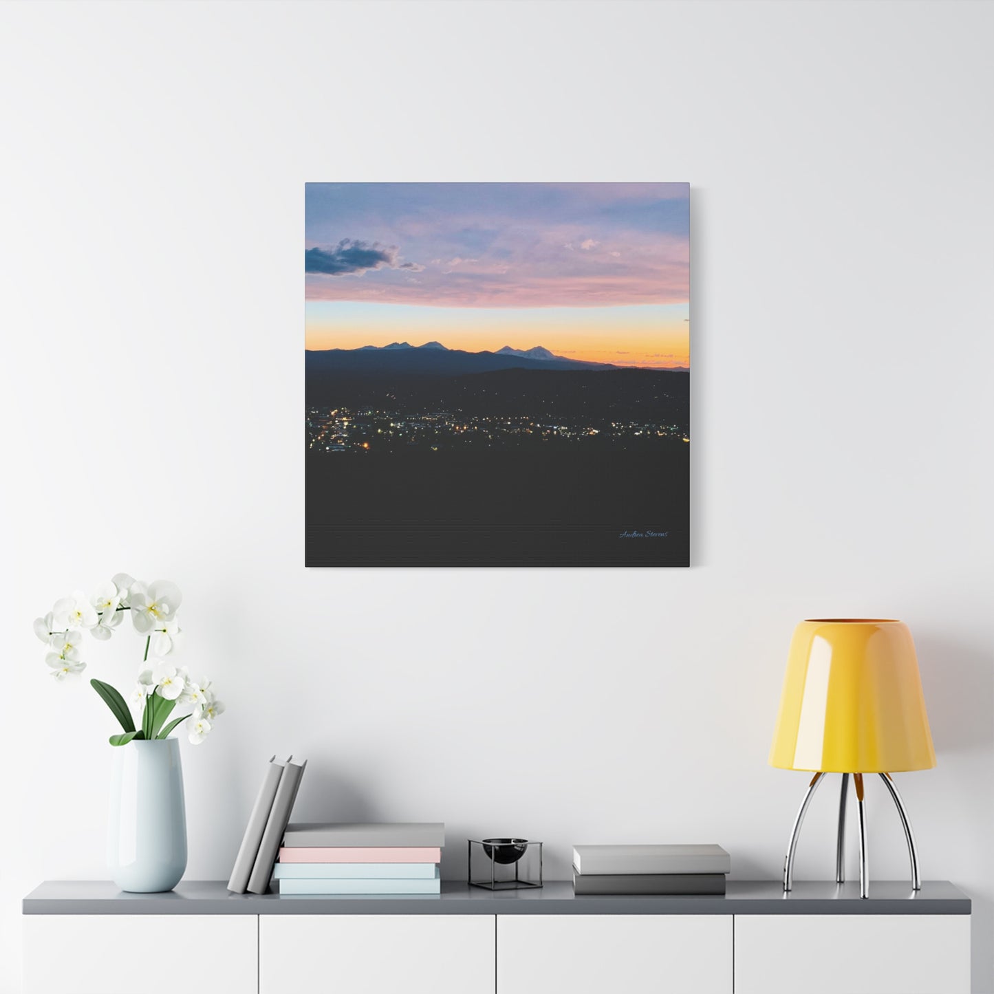 Serene Mountain Landscape Canvas Print - 1.25" Stretched Wall Art