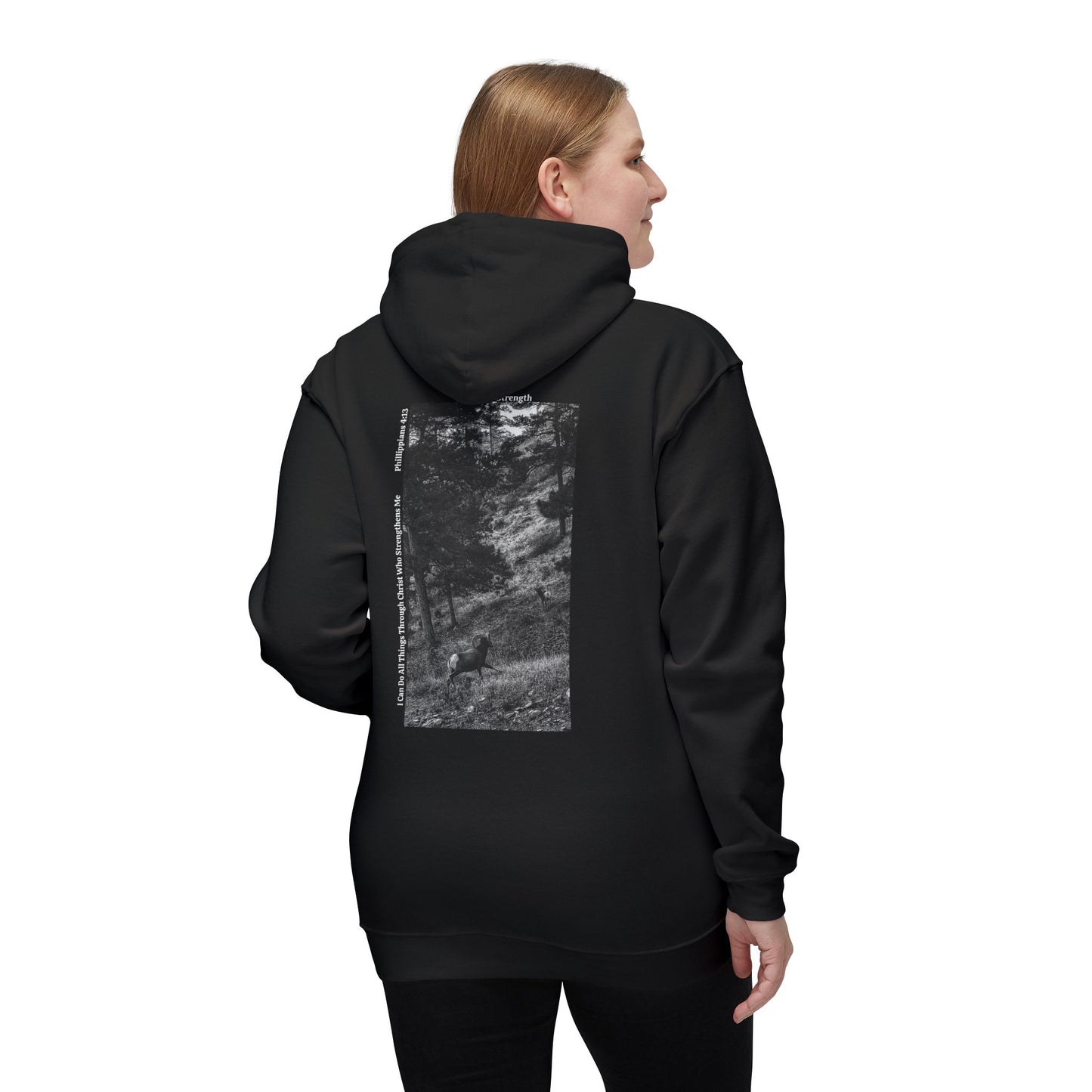 Unisex Hooded Sweatshirt - The Narrow Co Nature Inspired Design,  Photos taken by the owner of The Narrow co and Cosy co Andrea Stevens