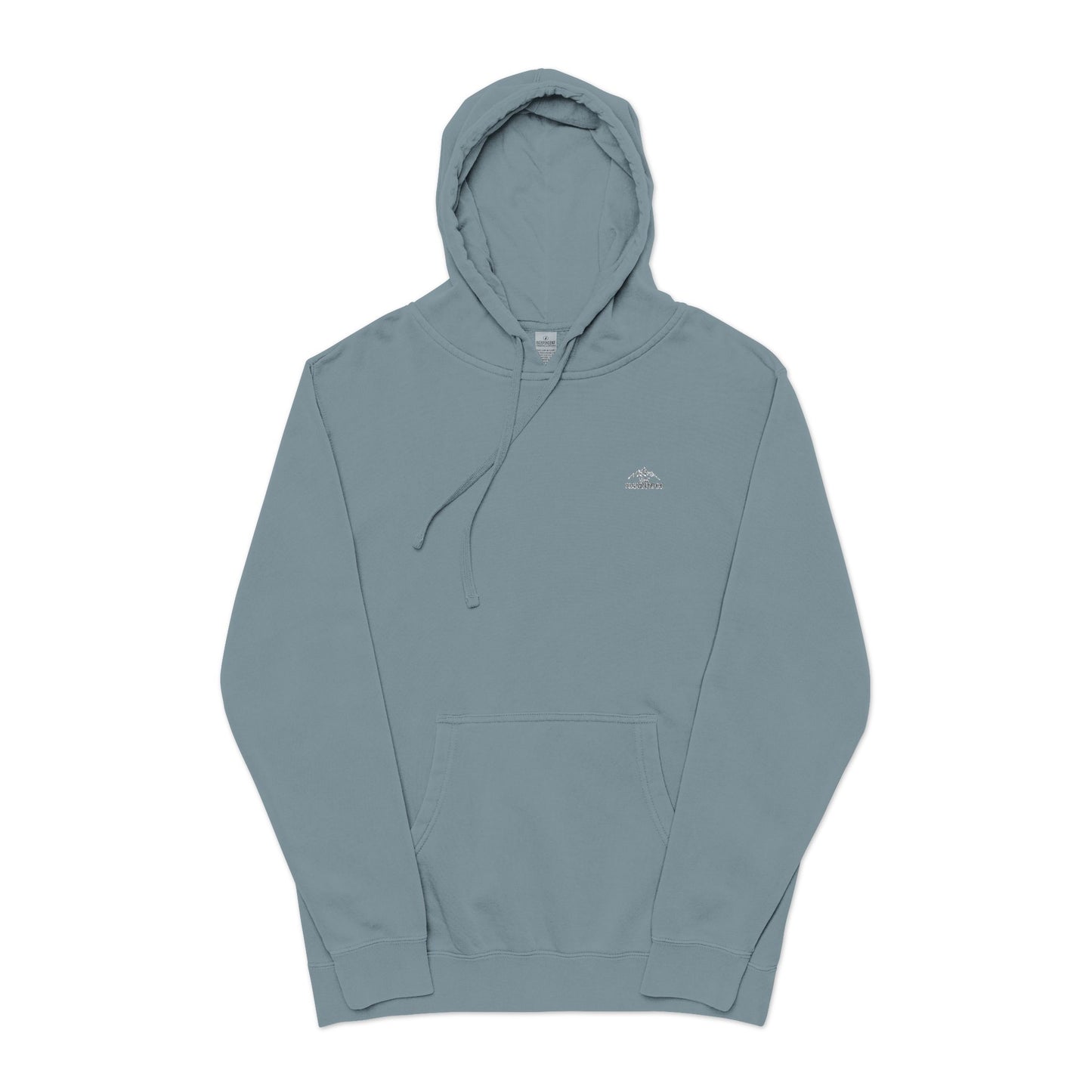 Cozy Unisex Pigment-Dyed Hoodie with Elegant Embroidery