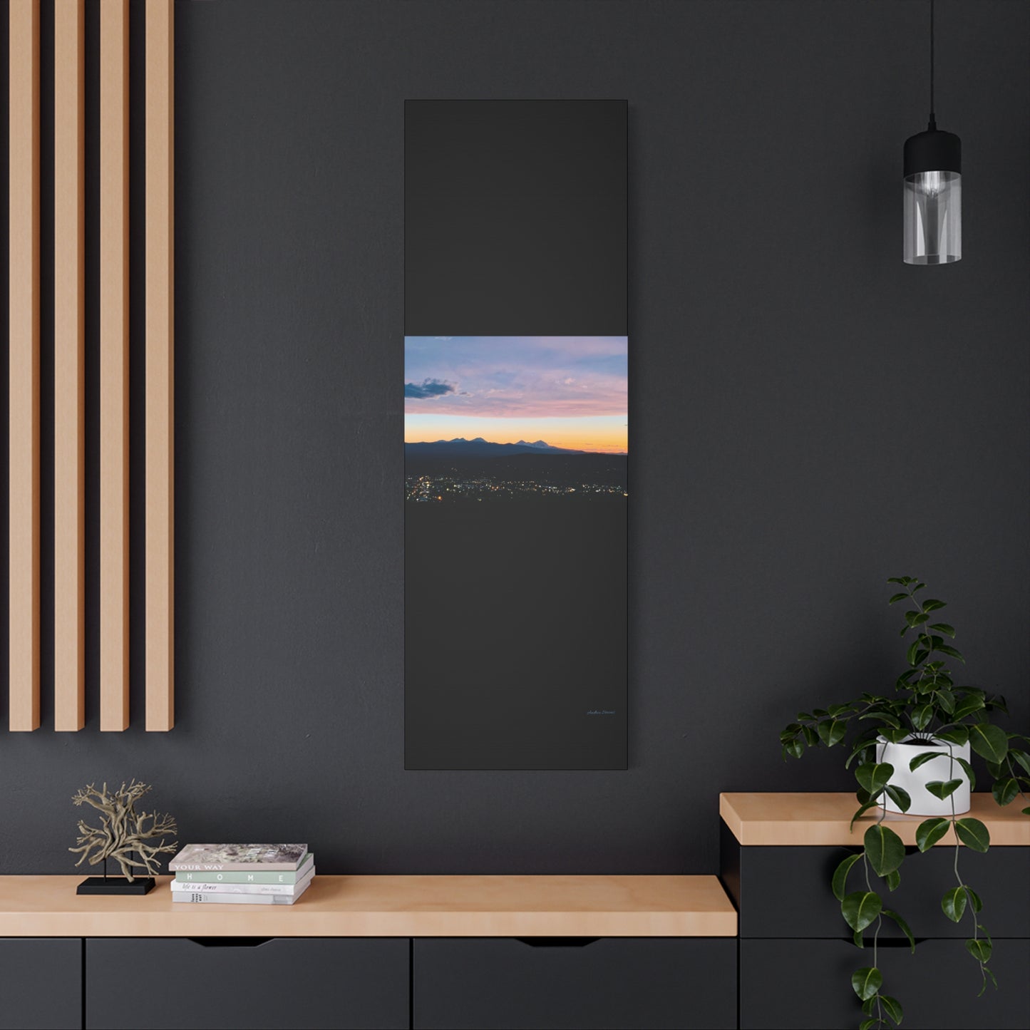 Serene Mountain Landscape Canvas Print - 1.25" Stretched Wall Art