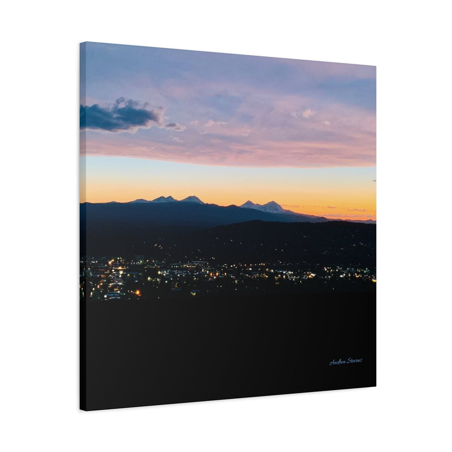 Serene Mountain Landscape Canvas Print - 1.25" Stretched Wall Art