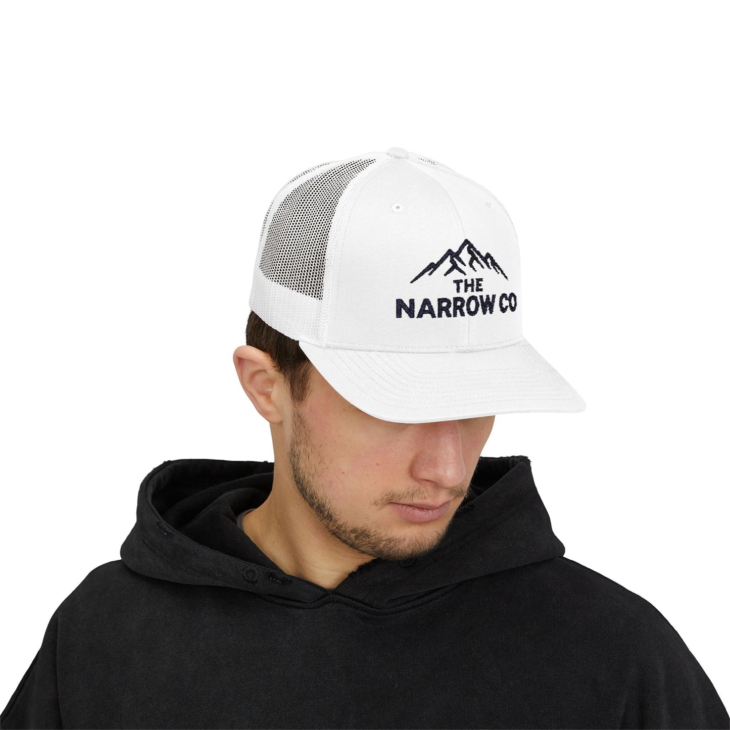 Embroidered Mountain Adventure Snapback Trucker Cap - Perfect for Outdoor Enthusiasts Brand Hat for The Narrow Co