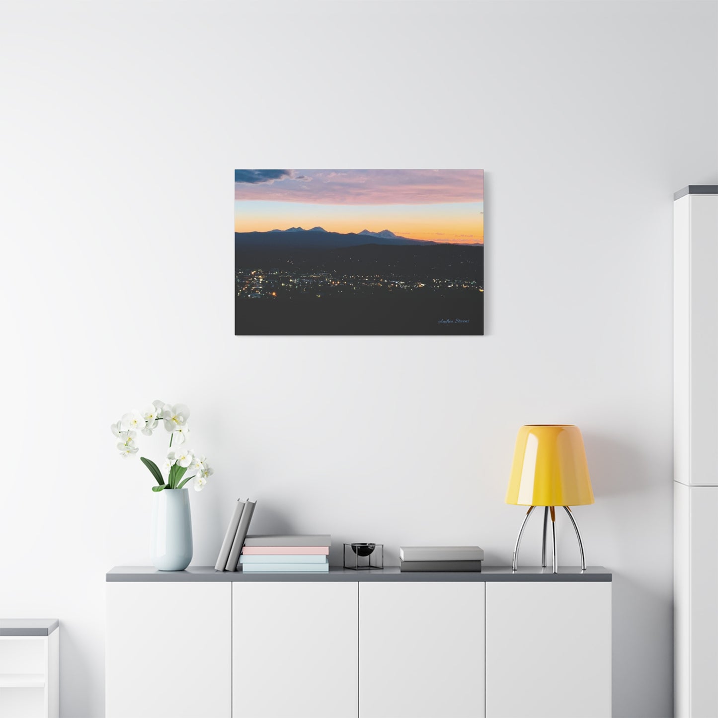 Serene Mountain Landscape Canvas Print - 1.25" Stretched Wall Art