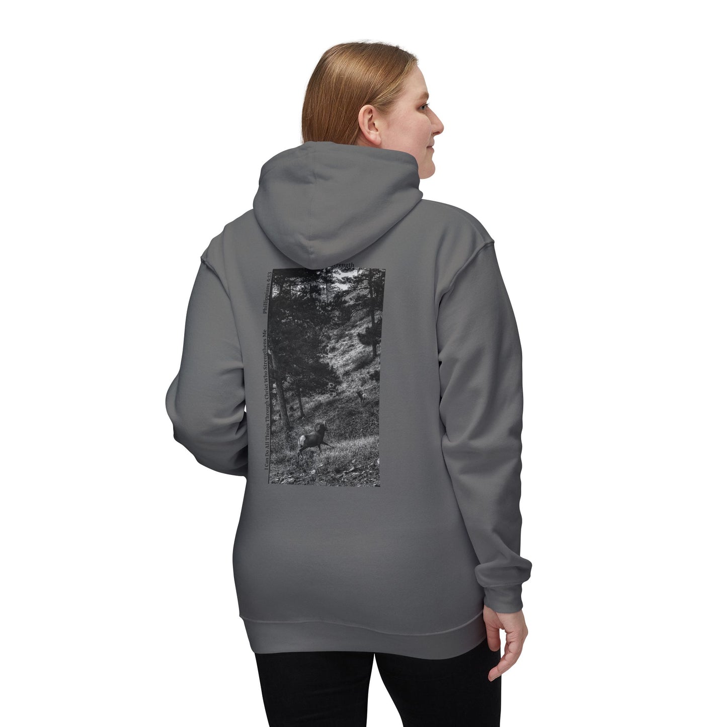 Unisex Hooded Sweatshirt - The Narrow Co Nature Inspired Design,  Photos taken by the owner of The Narrow co and Cosy co Andrea Stevens