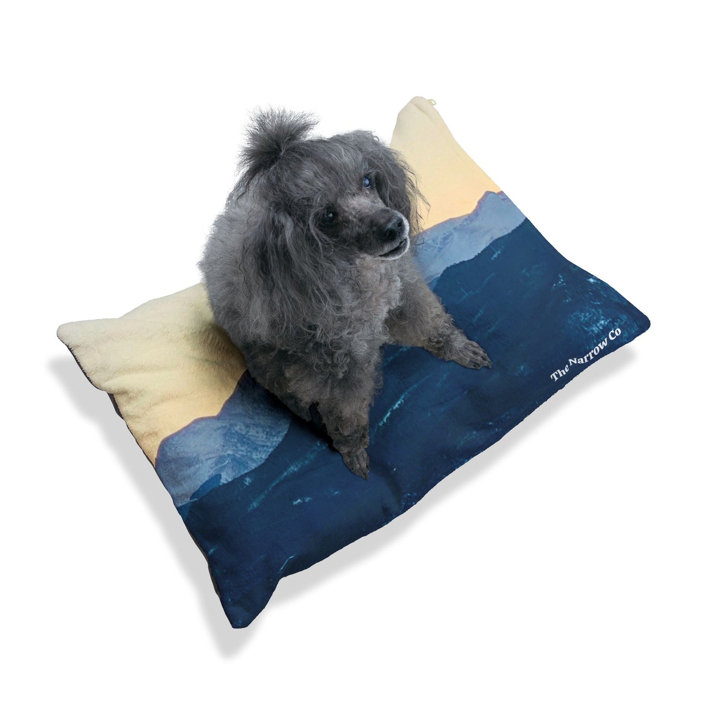 Cozy Mountain Pet Bed with Scenic Design, Dog Bed, Cat Bed, Pet Pillow, Unique Animal Gift, Outdoor Decor