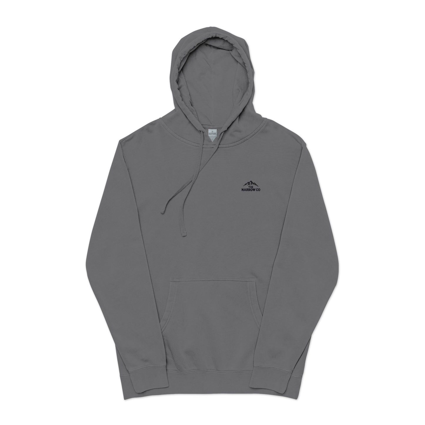 Cozy Embroidered Unisex Pigment-Dyed Hoodie - Perfect for Outdoor Adventures