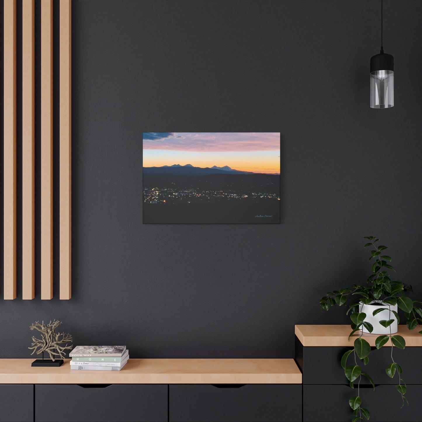Serene Mountain Landscape Canvas Print - 1.25" Stretched Wall Art