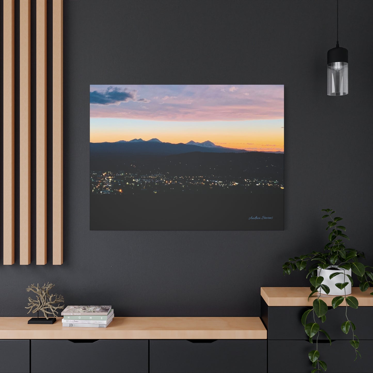 Serene Mountain Landscape Canvas Print - 1.25" Stretched Wall Art