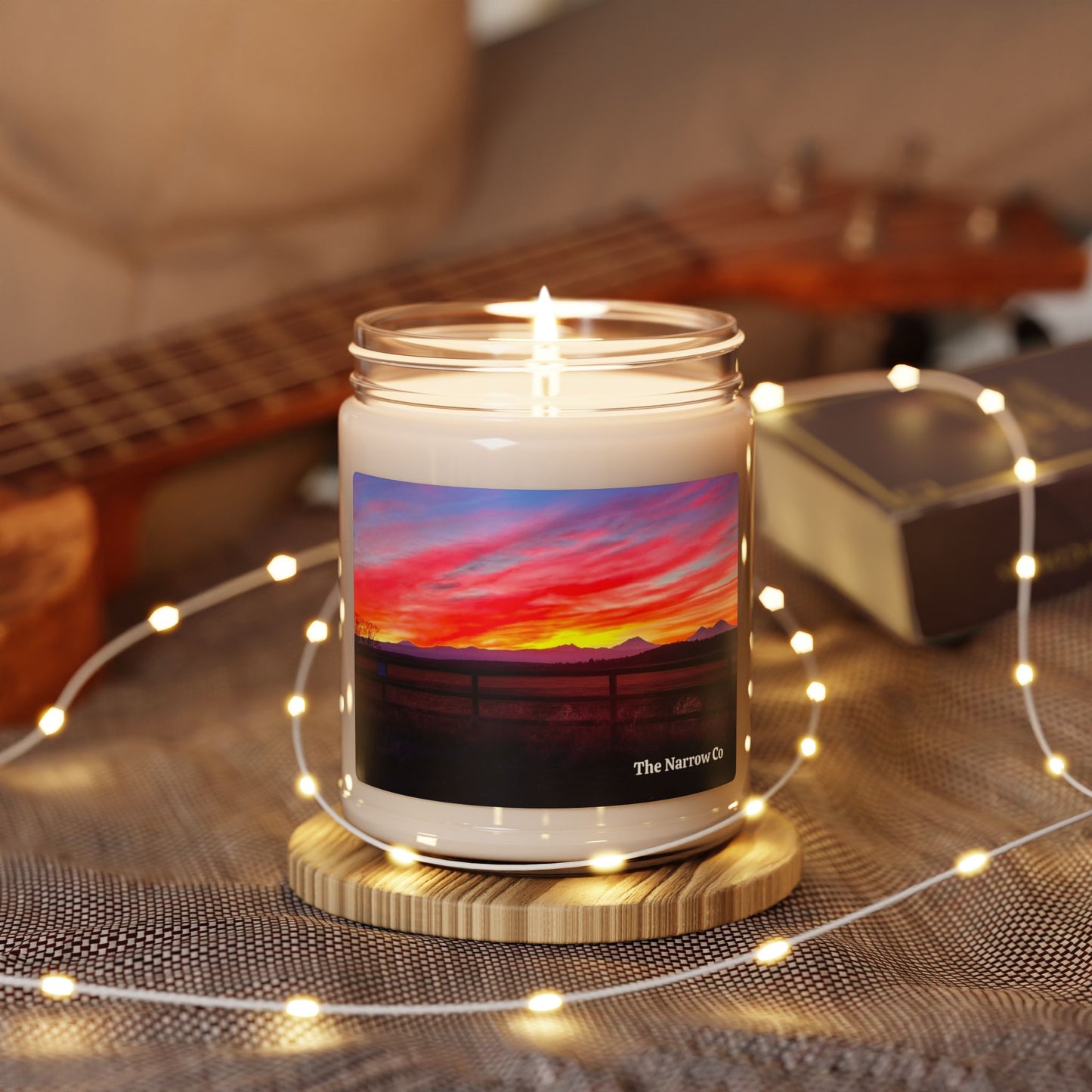 Sunset Bliss Scented Soy Candle - 9oz Aromatherapy Candle for Home Decor & Relaxation