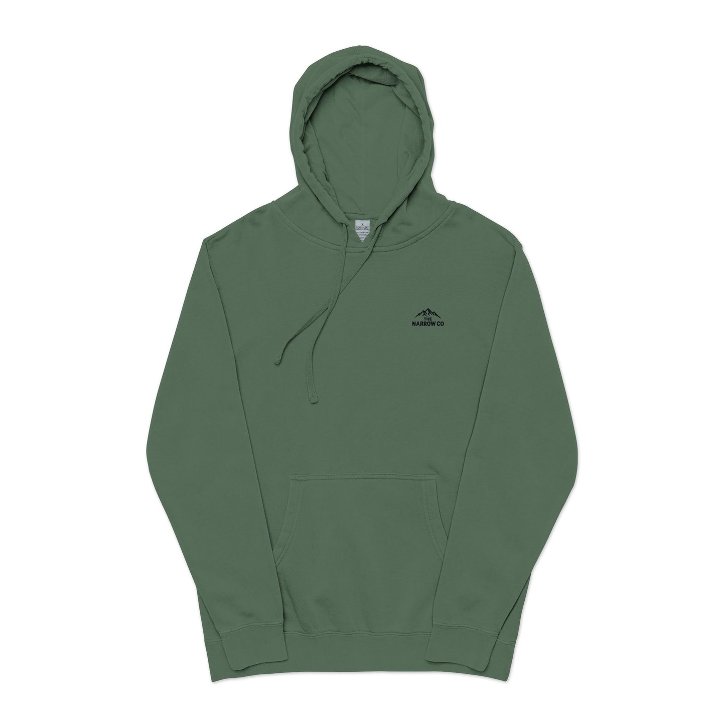 Cozy Embroidered Unisex Pigment-Dyed Hoodie - Perfect for Outdoor Adventures