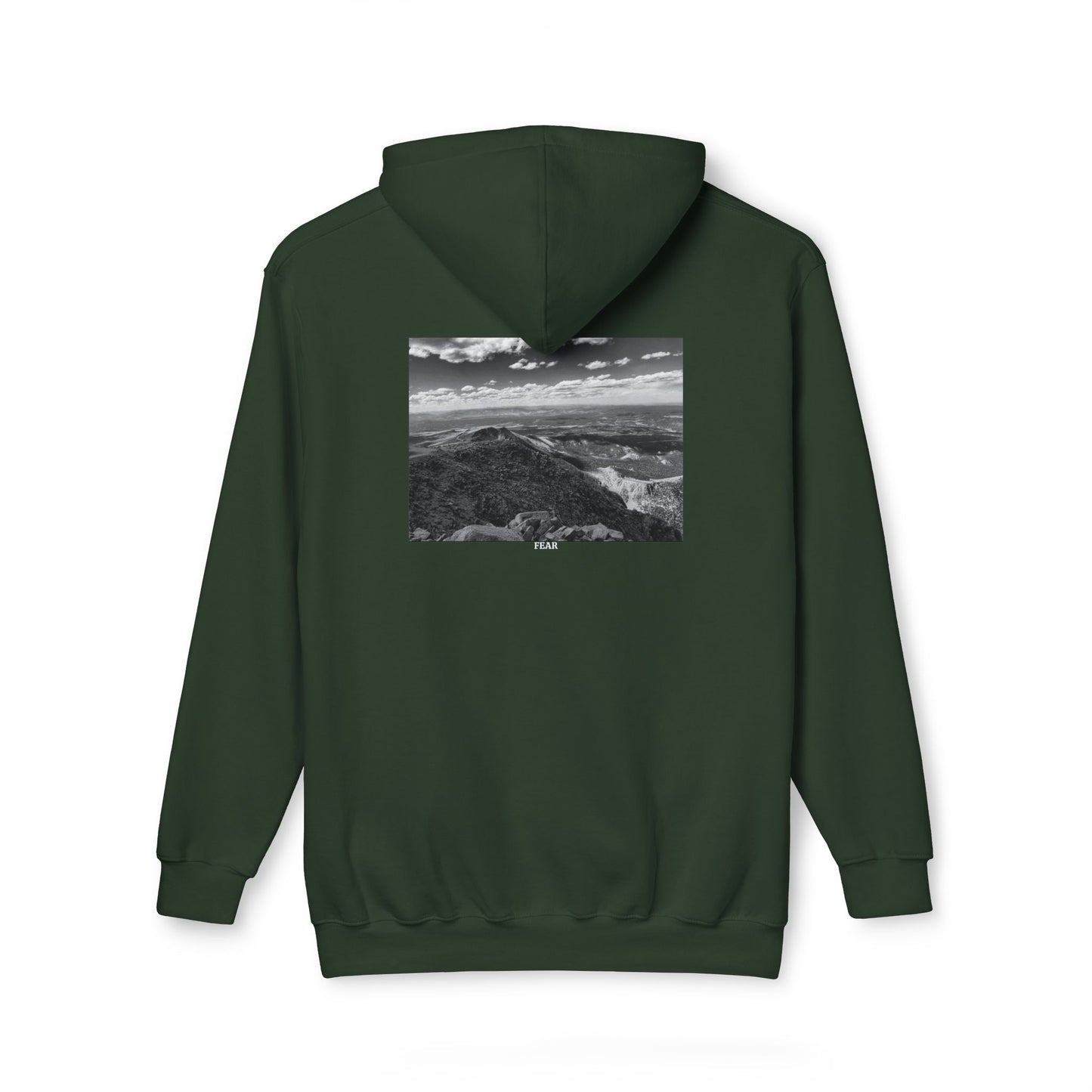 Pikes Peak in Colorado Unisex Hooded Sweatshirt with Scenic Landscape Print - Cozy & Stylish by Andrea Stevens
