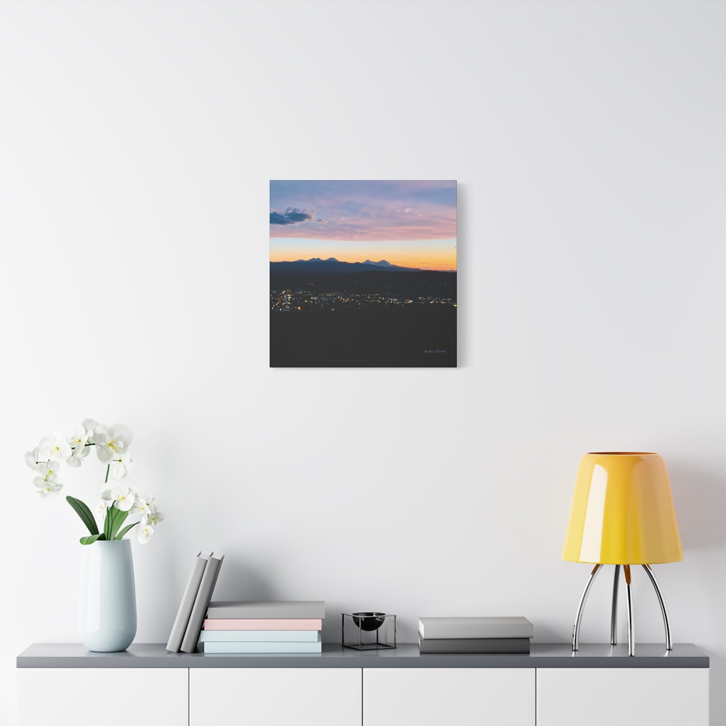 Serene Mountain Landscape Canvas Print - 1.25" Stretched Wall Art
