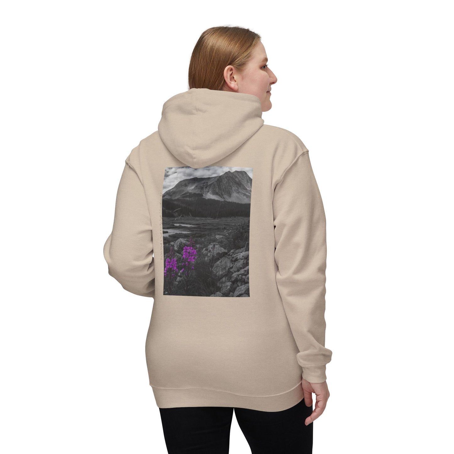 Nature-Inspired Unisex Hooded Sweatshirt - Made in USA, Outdoor Vibes, Gift for Nature Lovers, Photos  taken by the owner of The Narrow co and Cosy co Andrea Stevens