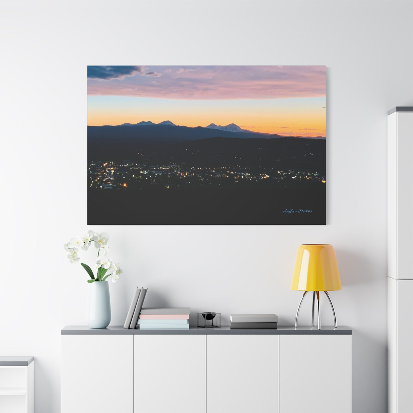 Serene Mountain Landscape Canvas Print - 1.25" Stretched Wall Art