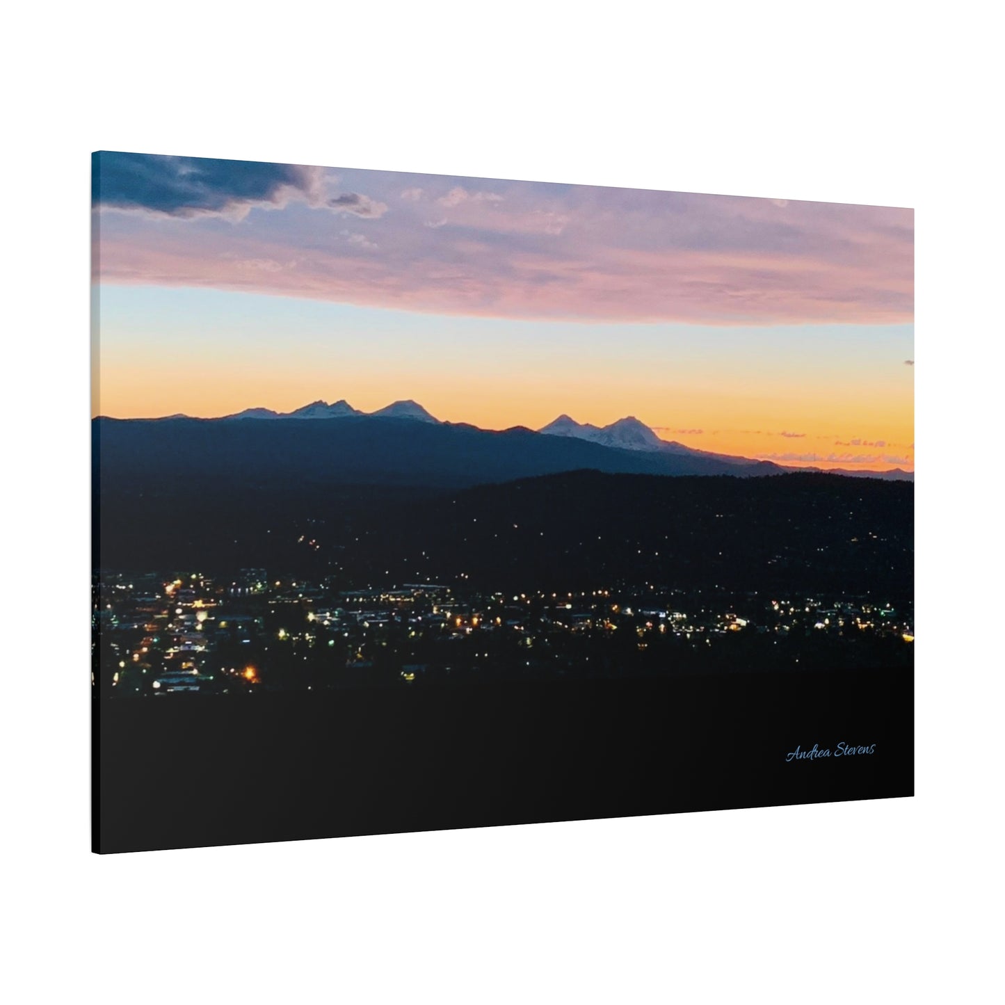 Serene Mountain Landscape Canvas Print - 1.25" Stretched Wall Art