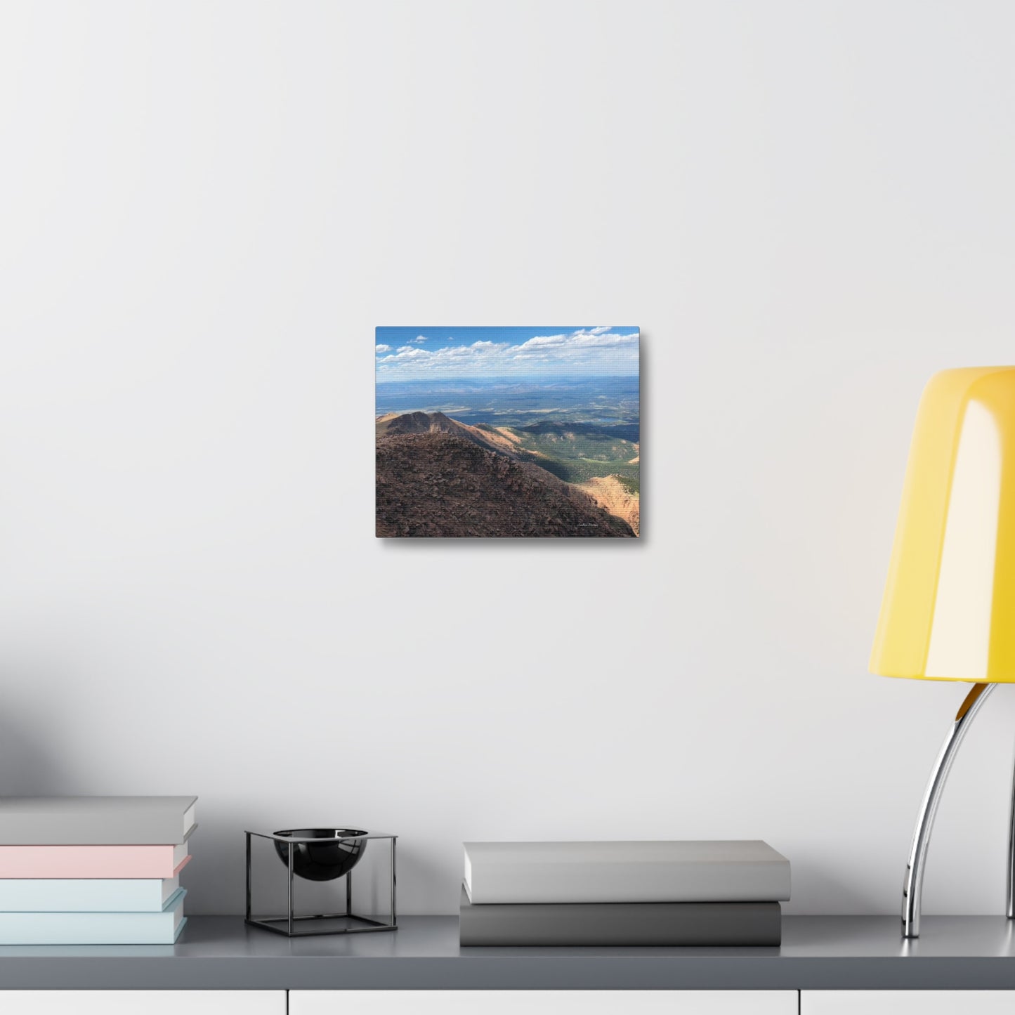 Pikes Peak in Colorado Mountain Landscape Stretched Canvas Print – Nature Wall Art