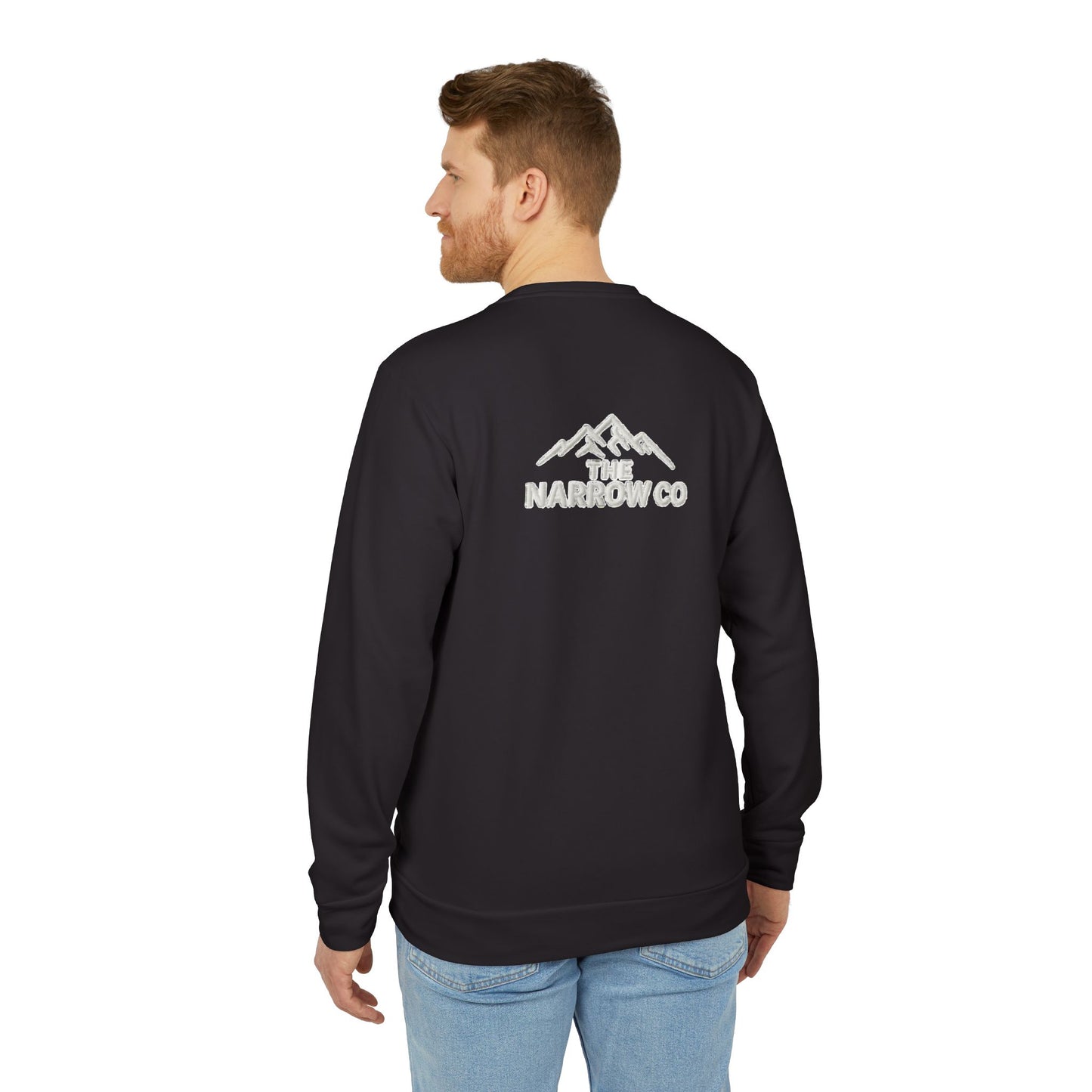 Unisex Fleece Crewneck Sweatshirt - The Narrow Co. Mountain Design
